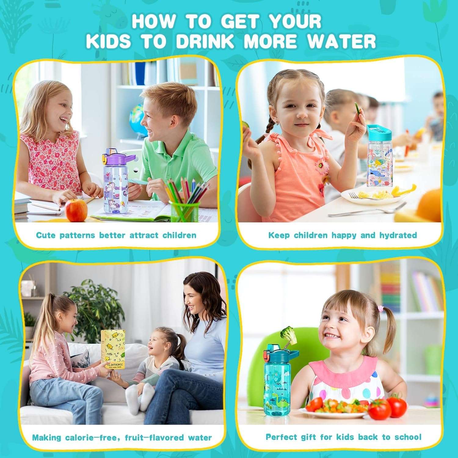 Amitasha Lunch Box & Water Bottle Set for Kids (Unicorn Bottle Purple) 5