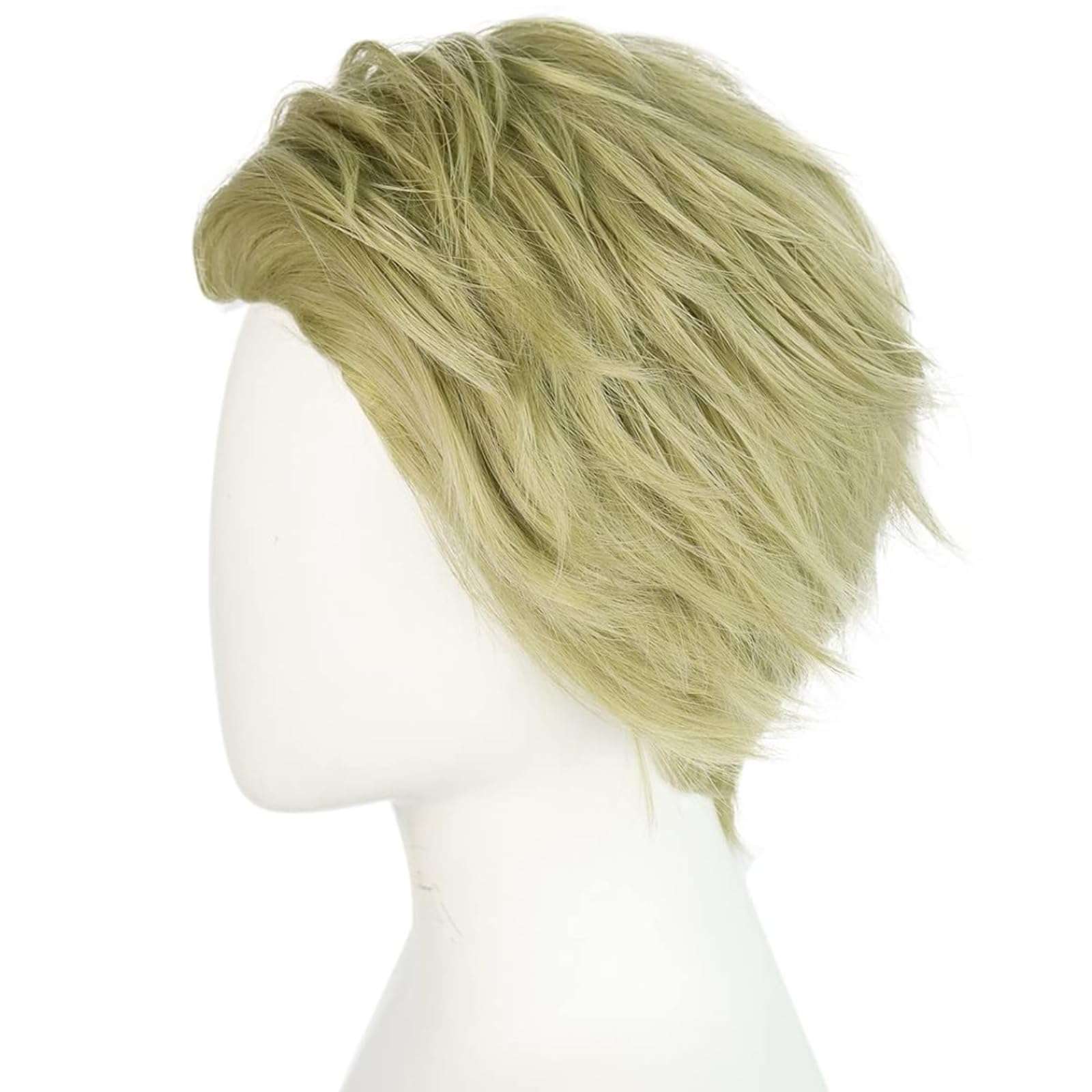 ANOGOL Wig Cap+ Multi-Color Wigs Short Straight Cosplay Wig White and Black Synthetic Wigs for Movie Costume Wig for Halloween Party 4