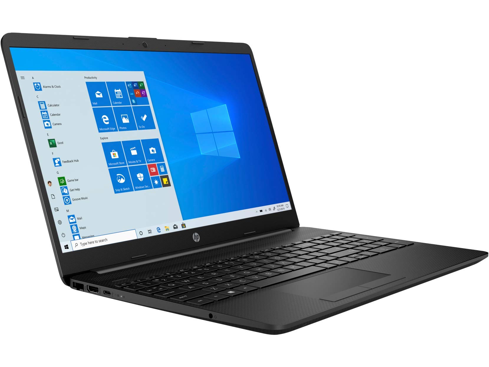 HP 15 10th Gen Intel Core i5 15.6 inches FHD Laptop (Intel i5-10210U/4GB/512GB SSD/MS Office/Windows 10/Jet Black/1.74kg), 15s-du1065TU 3