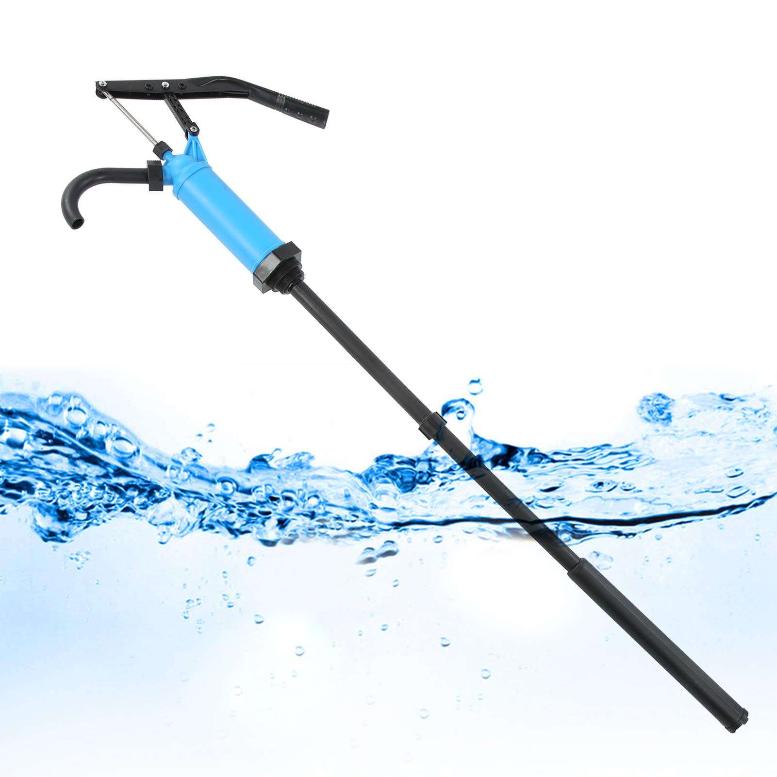 Oil Pump Machine, 40-60L / Min Lever Action Barrel Drum Pump Manual Adjustable 55 Gallons for Conveying Pumping Water Oil Fuel Lubricants Solutions and Other Liquids, 132 cm / 52 inch 4