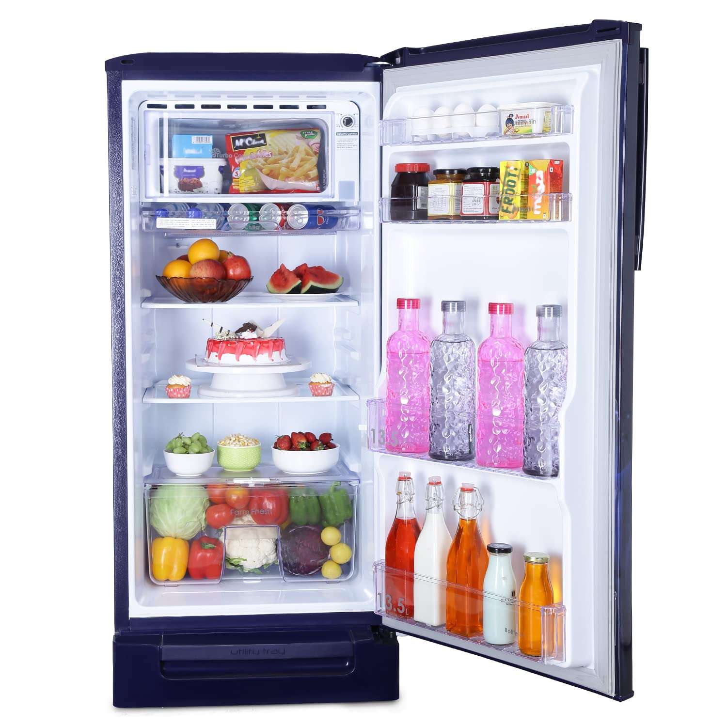 Godrej Edge 192 L 2 Star Direct Cool Single Door Refrigerator Appliance (RD EDGENEO 207B 23 TDF BH BL, Blush Blue, Turbo Cooling Technology, 2022 Model) 4