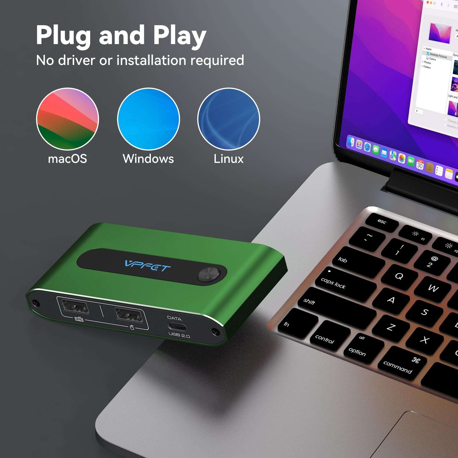 USB C Docking Station with KVM Switch 2 Monitors 2 Computers Switches,Support 8K/6K60Hz & 40Gbps Transfer USB 3.2 Video Cord for MacBook Pro/Air,Samsung S22,eGPU,Docking,GaN Charger 5