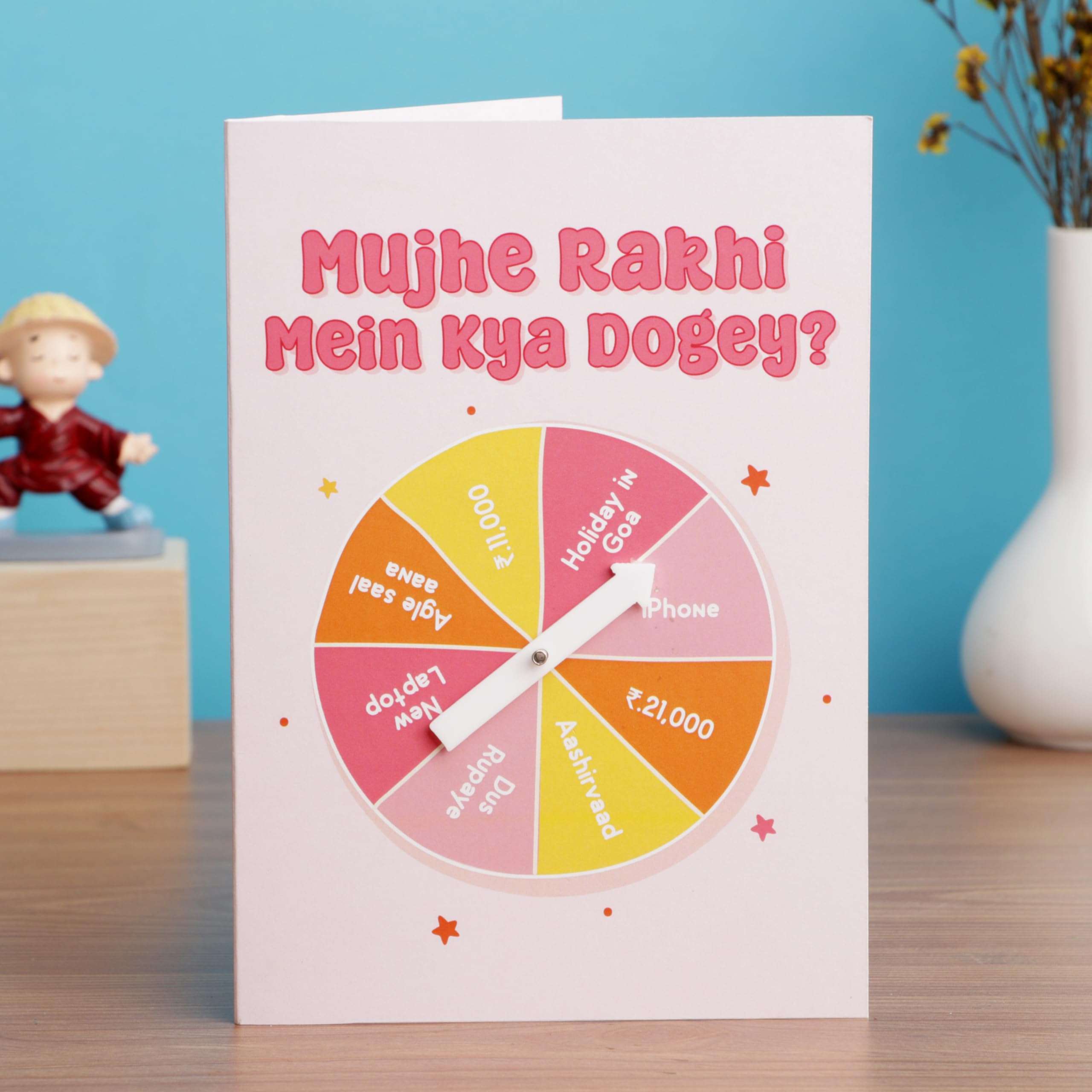 Oye Happy- Spinwheel Card - Rakhi Gift for Sister/Brother/Rakshabandan Quirky Gift 4