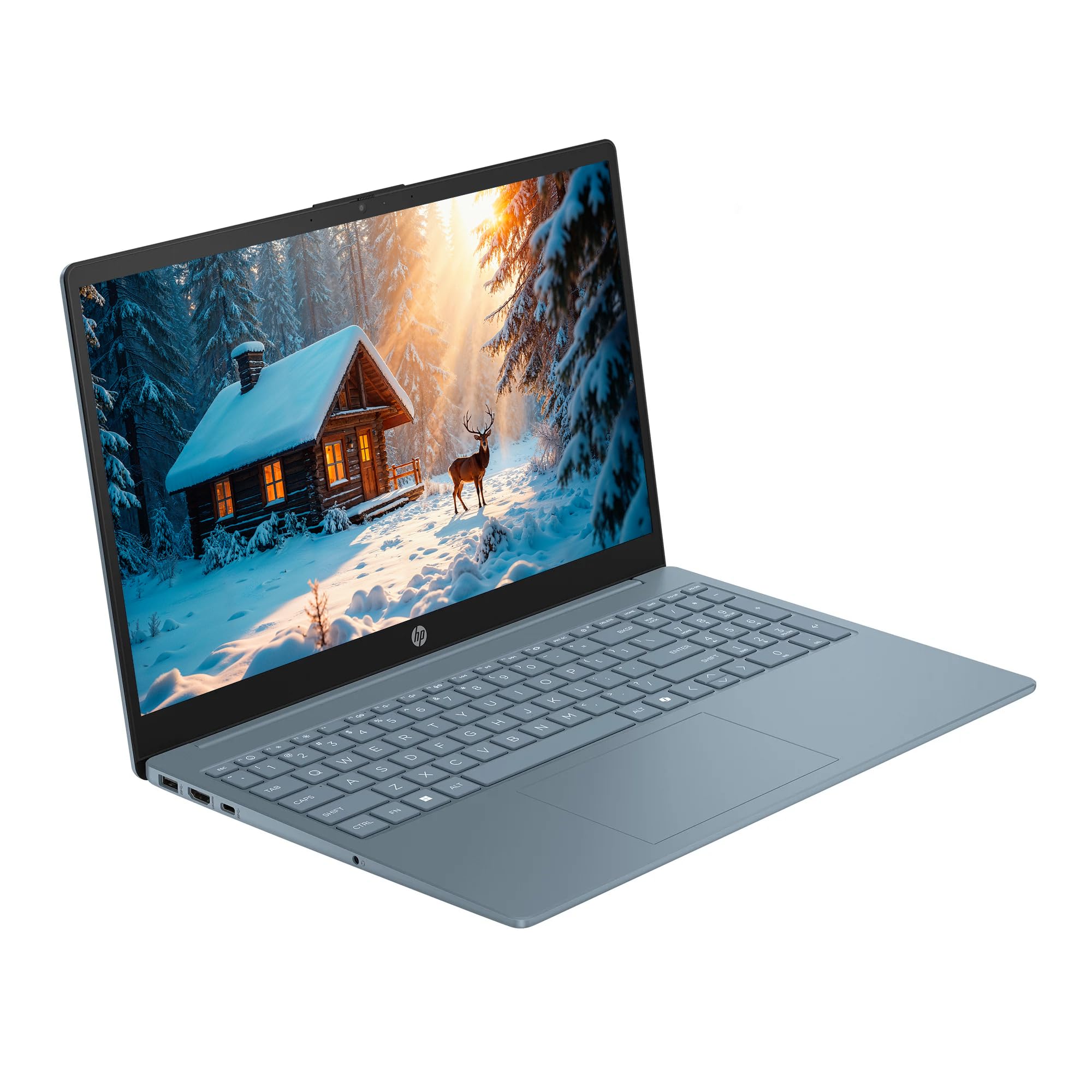 HP 15.6" Business Laptop Computer with Microsoft 365, 32GB RAM 640GB Storage (128GB SSD + 512GB Docking Station Set), Windows 11, Intel N200, SageNova Earphones, Moonlight Blue 4
