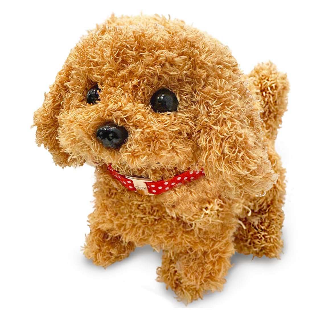Wembley Cute Plush Puppy Toy| Soft & Interactive Battery Operated Toy| Walking, Barking & Jumping Pup for Kids| Tail Wagging Cute Realistic Pet| Birthday Gift for Babies (Brown) 1