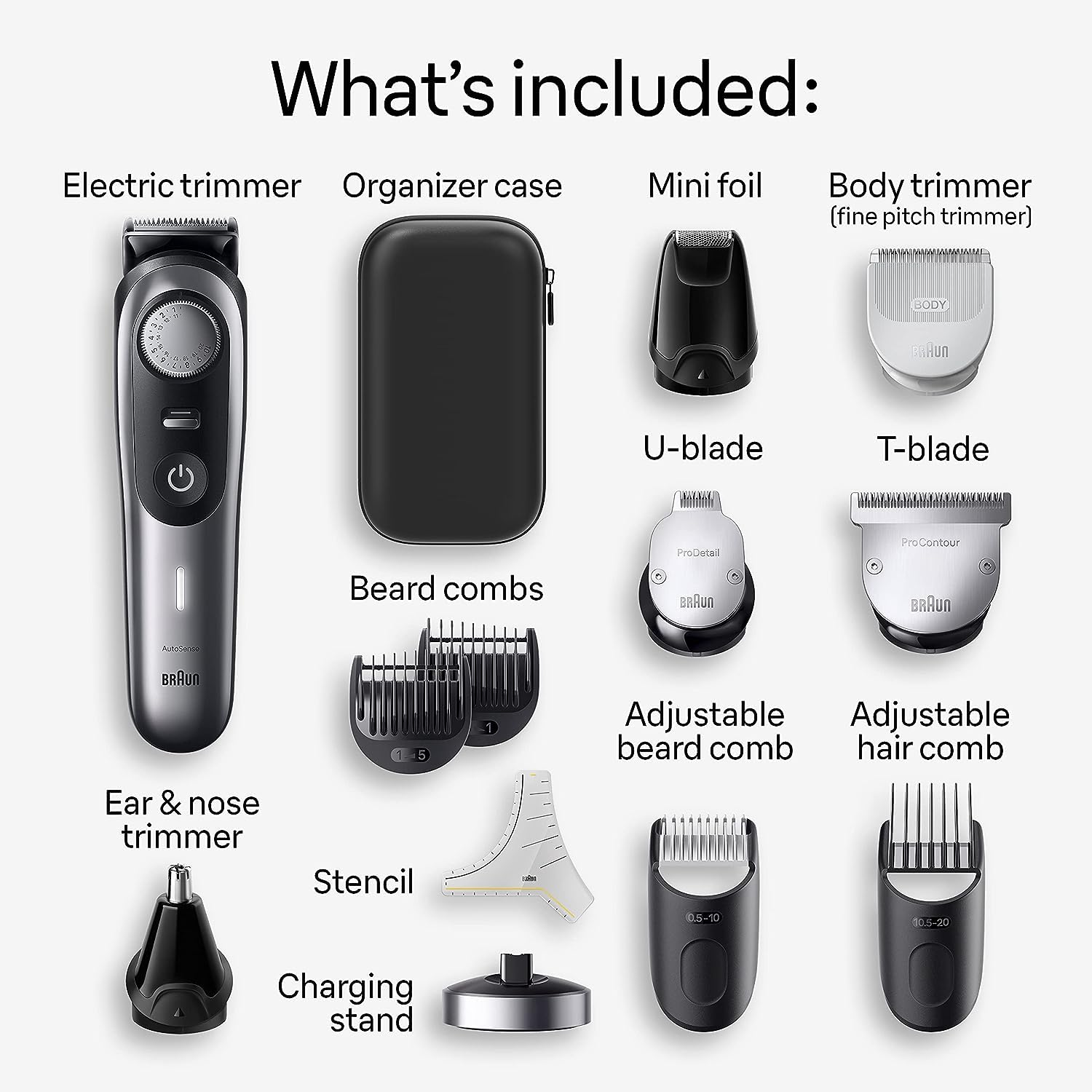 Braun All-in-One Men's Shaving Kit Series 9 9440, 13-in-1 Beard, Face, Nose, Ear Trimmer, Hair Clippers, Body Groomer and Manscaping 2