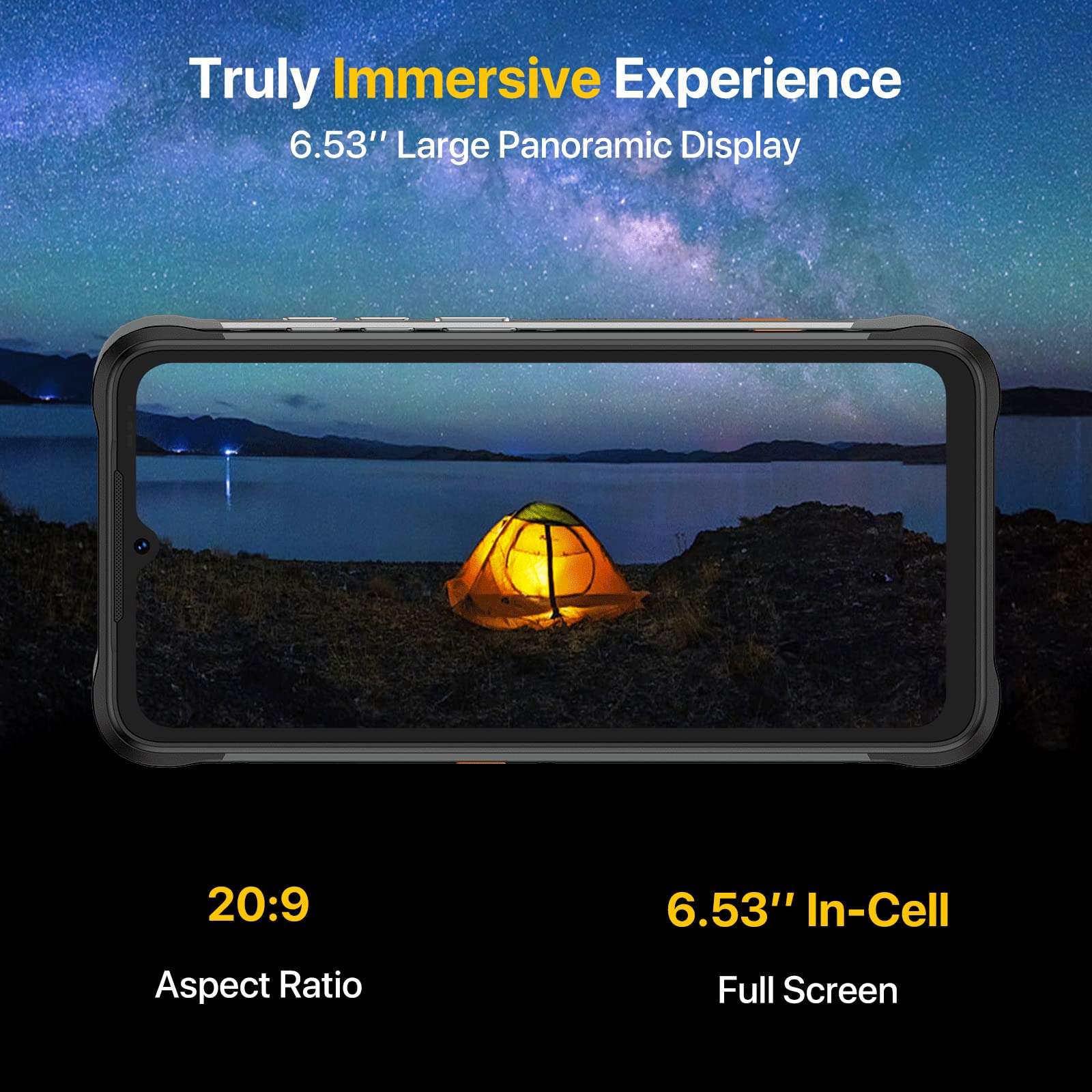 UMIDIGI Bison X10G Rugged Smartphone, NFC, T-Mobile, 4+64G, Rugged Cell Phone Unlocked, IP68/IP69K Waterproof, Android 11, 6.53" FHD Screen, 5150mAh Battery, 4G Dual SIM 6