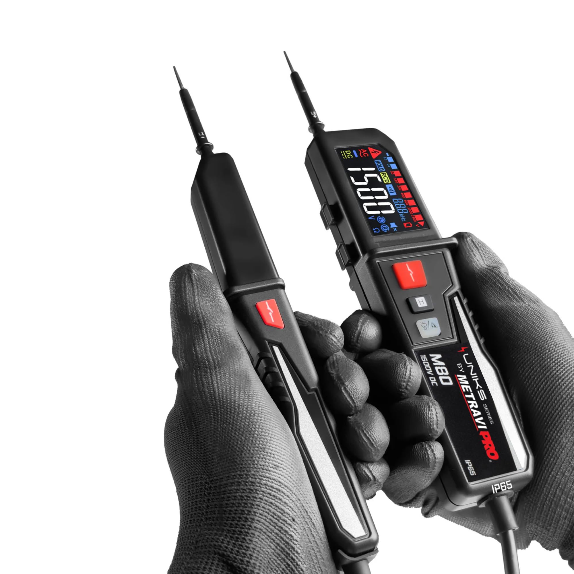 Metravi Pro Uniks M80 Two Pole Voltage Detector for up to 1500V DC, CAT III 1000V, CAT IV 600V, Made in Europe, Ideal for Solar 5