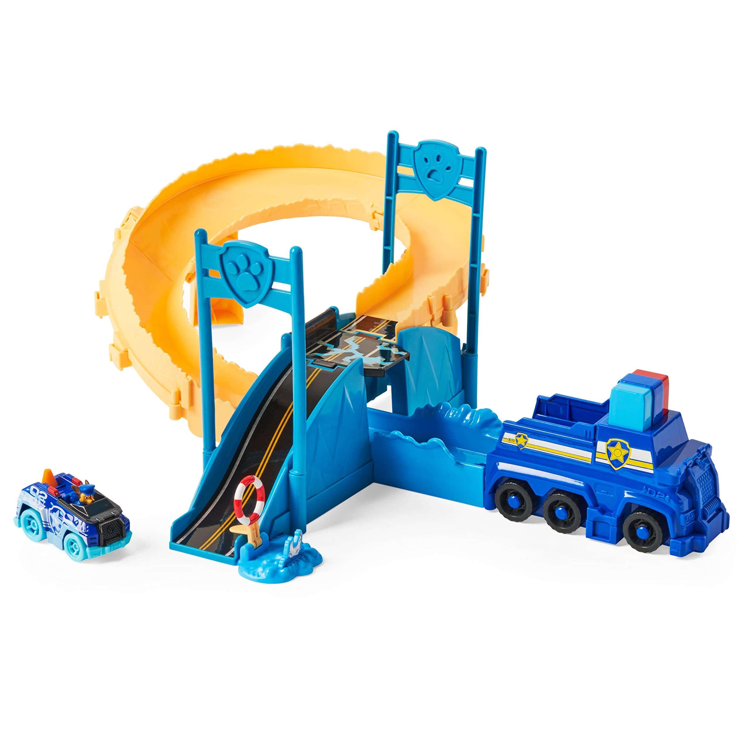 Paw Patrol, True Metal Chase Rescue Track Set with Exclusive Chase Die-Cast Vehicle, 1:55 Scale Kids Toys for Boys 1