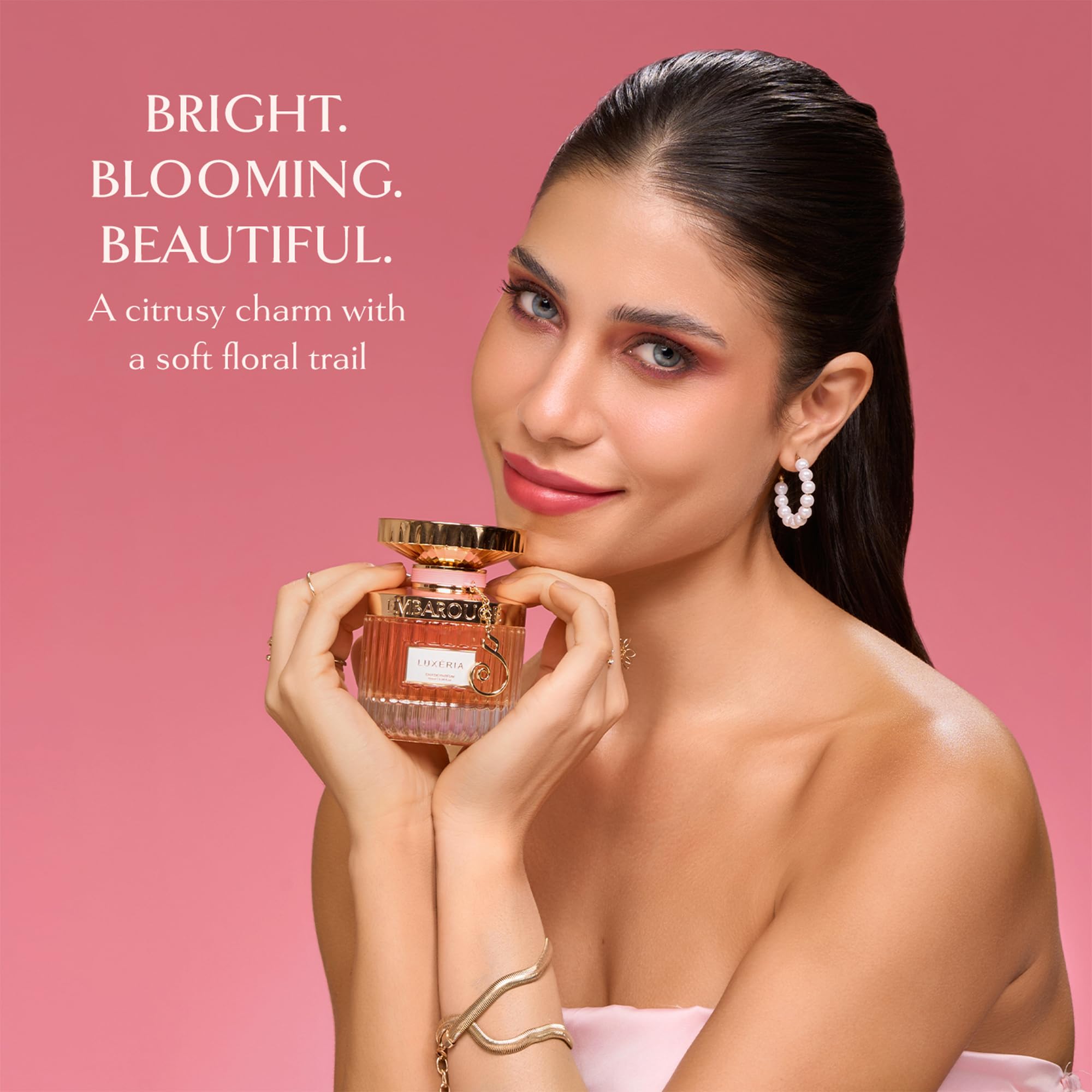 EMBAROUGE Luxeria Long Lasting EDP Perfume for Woman | 100ml | Floral & Fruity Scent | Rose, Litchi, Vanilla | Middle Eastern Luxury Fragrance 4