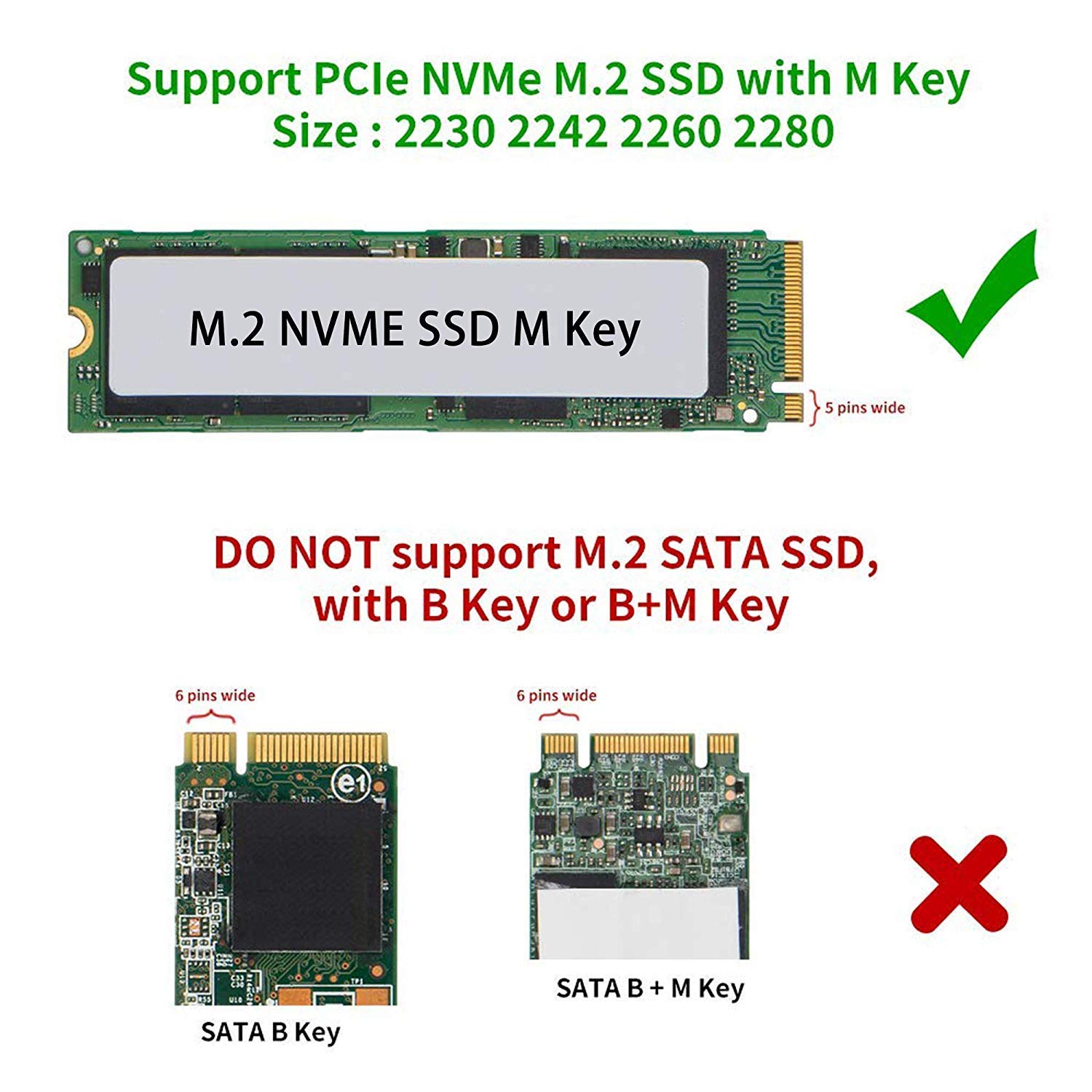 QNINE NVME PCIe Adapter, M.2 PCIe NVMe SSD M Key to PCI Express 3.0 x2 Expansion Card with Low Profile Bracket for PC Desktop 2