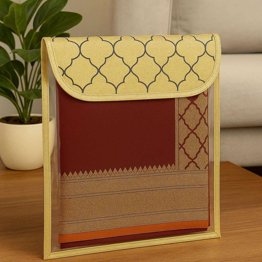 RAAHII 10 Piece Transparent Single Saree Cover With Flap, Suit Packing Plastic Covers For Sadi, Duppata, Clothes Bags, Lehenga, Kurti For Wedding Gifting Or Wardrobe Storage Organizer, 2 cm, 37 cm 6