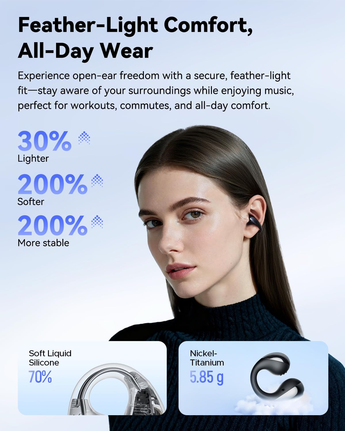 SoundPEATS PearlClip Pro & Q40 HD Sport Earbuds, Wireless Headphones 4