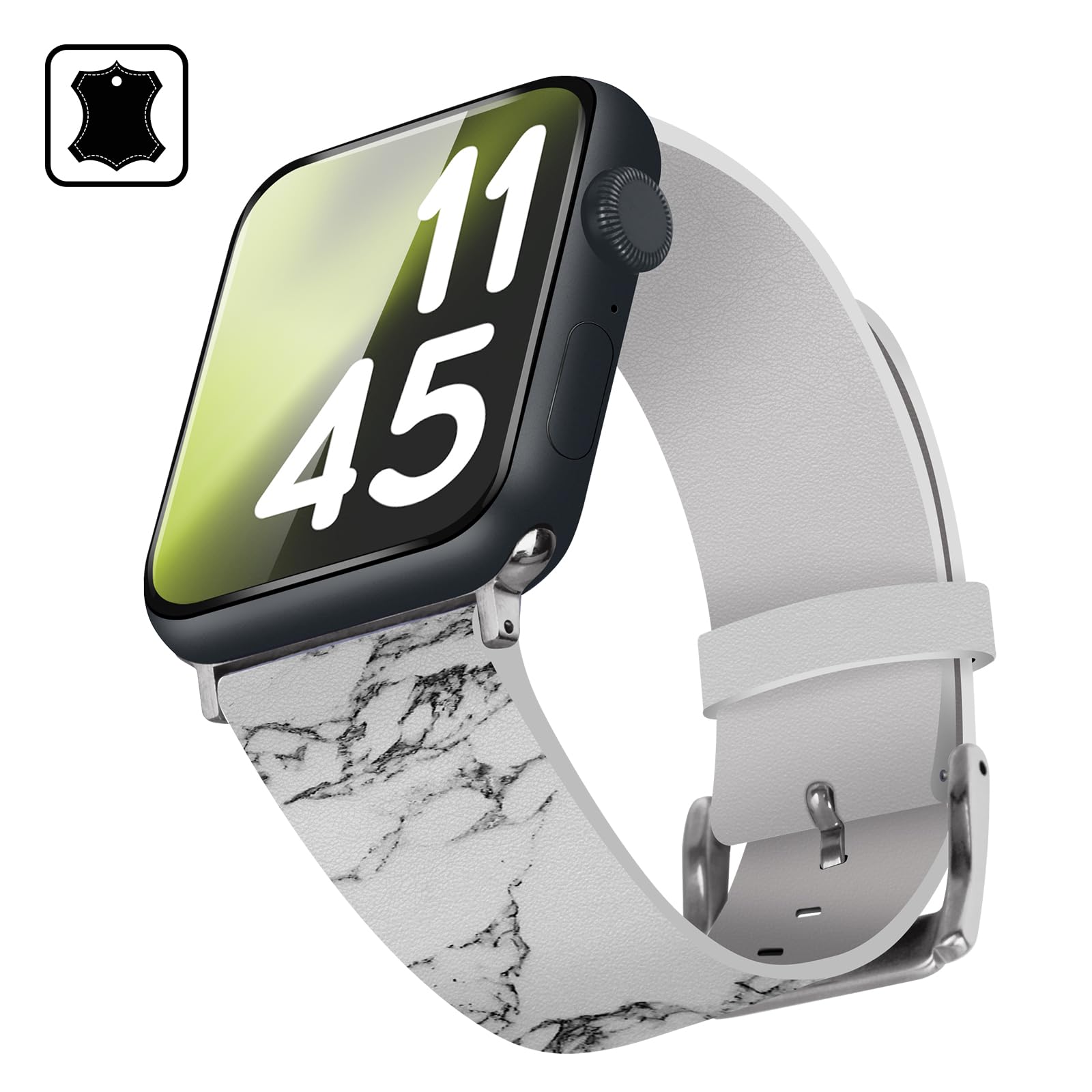 Head Case Designs Officially Licensed Frida Kahlo Portrait Pattern Floral Genuine Leather Watch Strap Compatible with Apple Watch 38/40/41mm 4