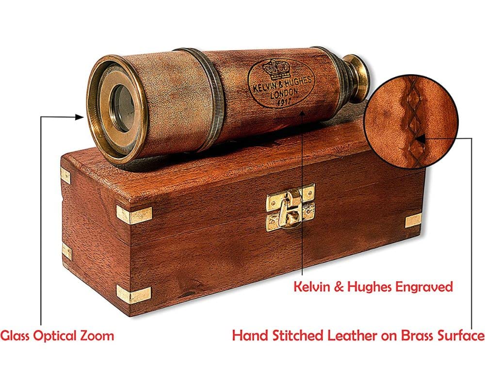 Kelvin & Hughes Spyglass Telescope Solid Brass 6