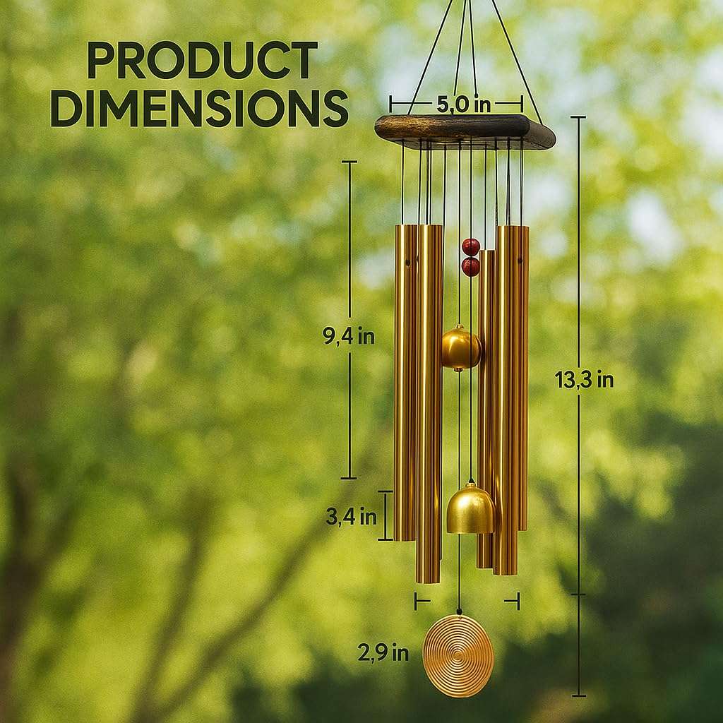 MELOPA Soothing Wind Chimes for Home Décor – Positive Energy Chimes for Bedroom, Balcony, Garden, Living Room | Ideal Gift for Rakhi, Housewarming, Couples, Brother, Sister |2 Relaxing Sound 6