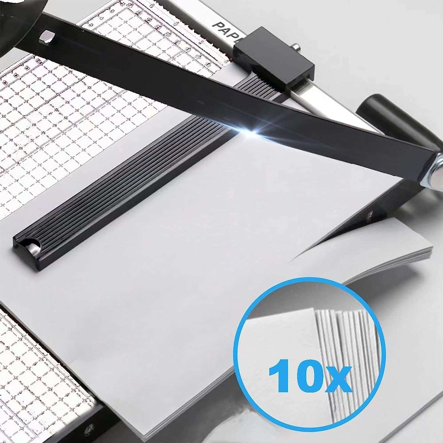 Paper Cutter for Cardstock Heavy Duty 12 inch, 12" Cut Length Guillotine Paper Trimmer for Cardstock Metal Base, 12 Sheets Capacity, for Home Office Classroom School 3