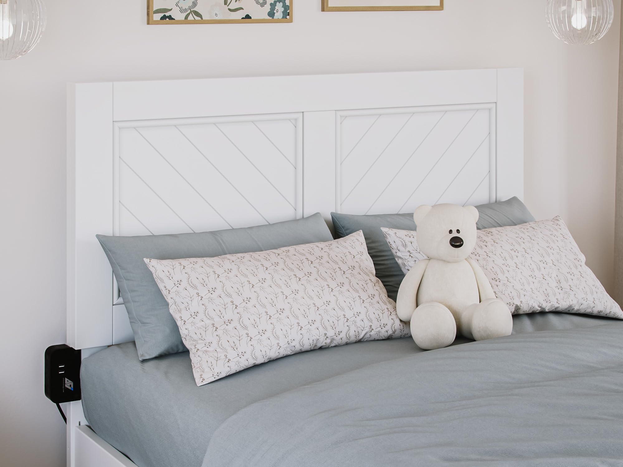 AFI, Canyon Twin Platform Bed with Matching Footboard & Storage Drawers, White 4
