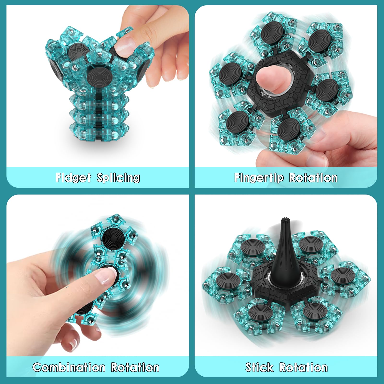 KEEYMENT Sphere Magnetic Fidget Toys Adults, Splicing & Turning Fidget Building Toy & Rotate Sensory Fidget Toy Set, Teen Boy Girl Gifts & ADHD Tool Desk Cool Gadgets Toys for Officee Stress Relief 3