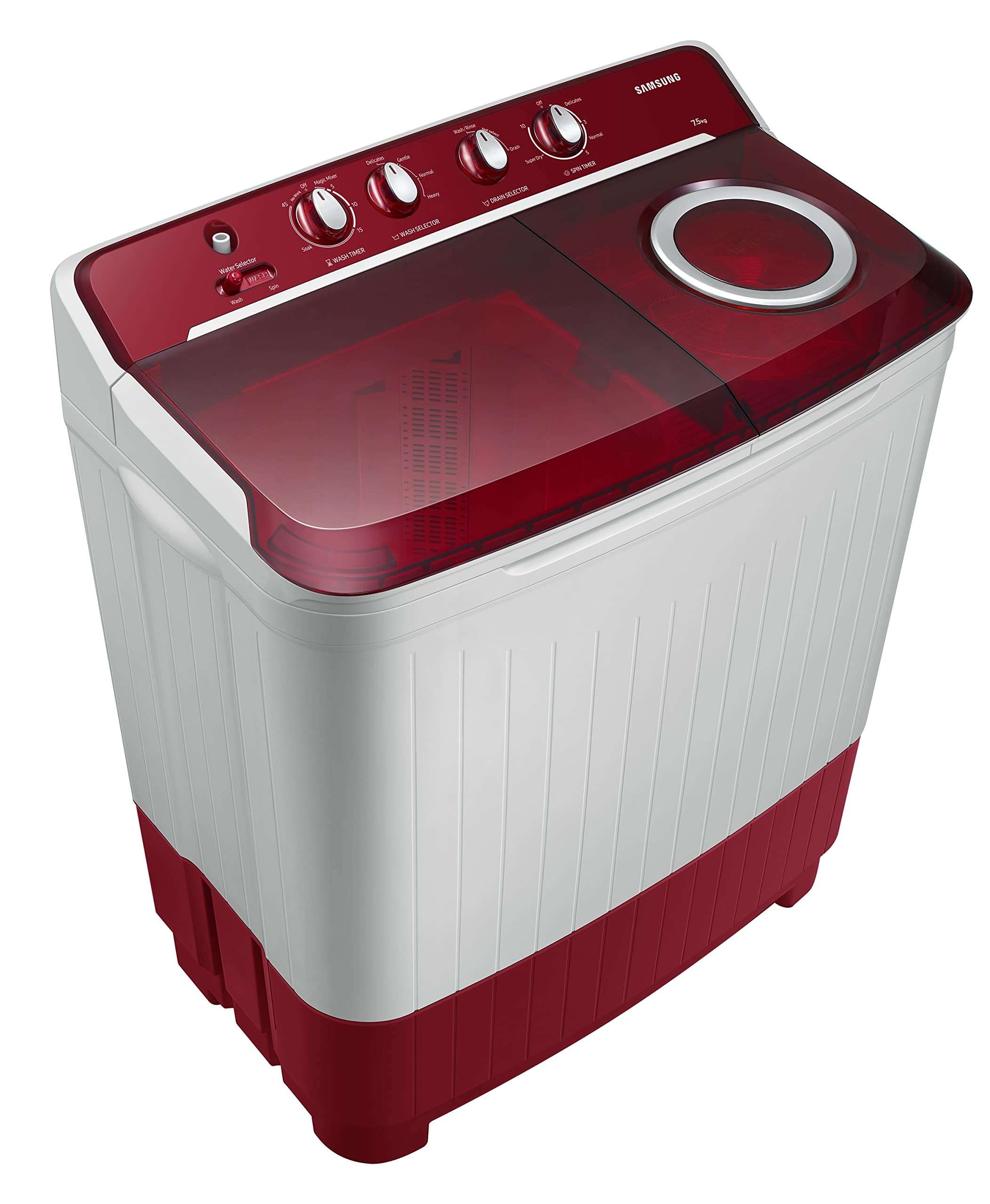 Samsung 7.5 Kg Inverter 5 Star Top Load Washing Machine (WT75B3200RR/TL, Light Grey & Red Base, Air turbo drying) 4