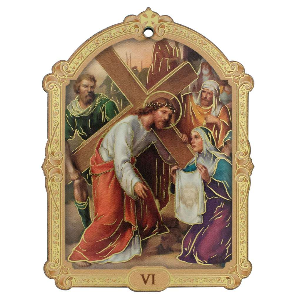 Stations of The Cross Plaques | 3.75" Tall | Lenton Decor and Devotional | Catholic Christian Classrooms, Home, and Church | Includes 16 Plaques Depicting the Crucifixion and Resurrection of Jesus 6