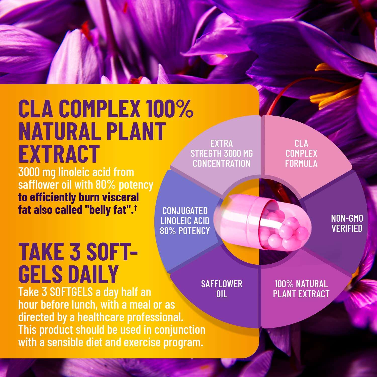 Belly Fat Burner for Women - Weight Loss Pills for Women Stomach Fat | CLA Softgels | Appetite Suppressant & Metabolism Booster | Bloating Relief & Natural Support - Keto Diet Pills 120 Softgels 4