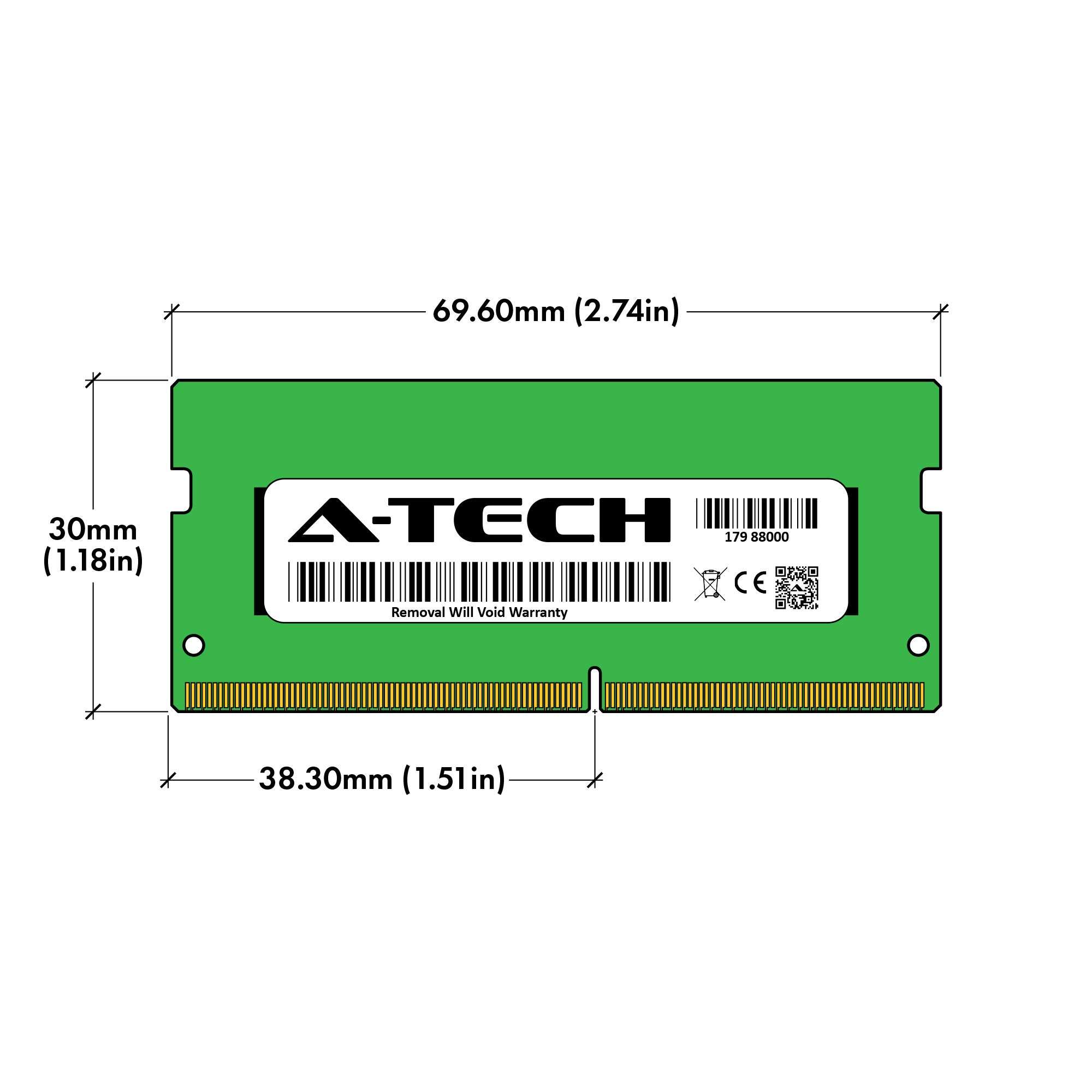 A-Tech 8GB RAM for HP ProLiant m710x/m710x-L | DDR4 2400 SODIMM PC4-19200 1.2V 260-Pin Memory Upgrade Module 3
