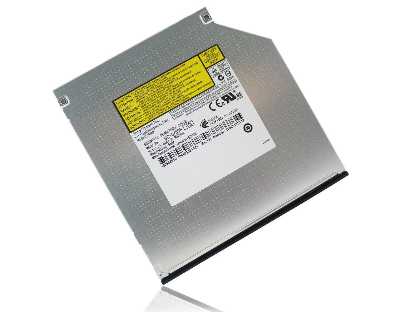 Excelshow SATA Blu-ray BD-R/RE Drive Burner Writer for Lenovo ThinkPad W510 W520 W530 5