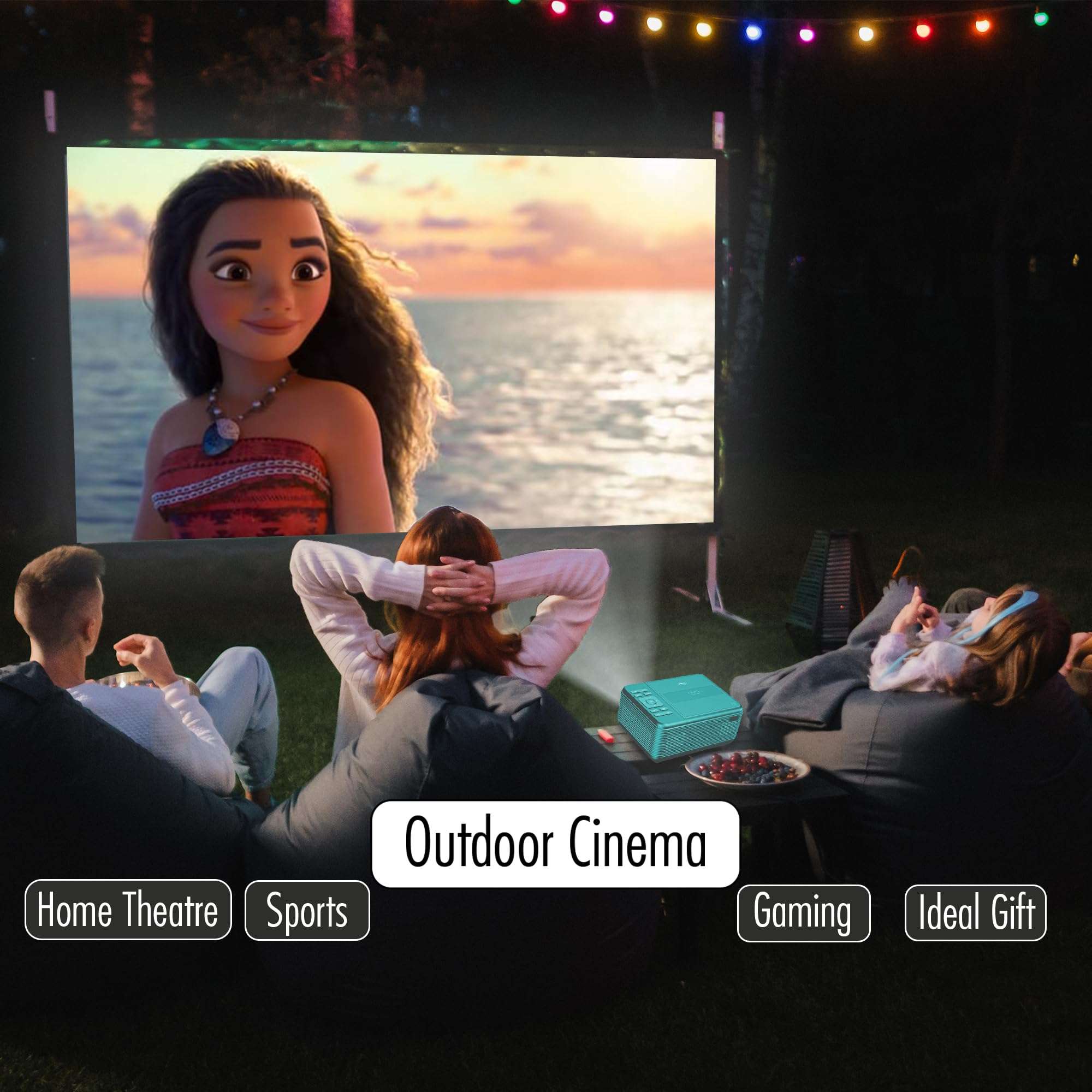 RCA PROJECTOR WITH BUILT-IN INTERNAL DVD PLAYER BLUETOOTH AND SPEAKER - Mini Portable - Indoor/Outdoor Projector and Screen Package - HDMI/AV/VGA/Micro SD Compatible - 1920x1080 Res 6