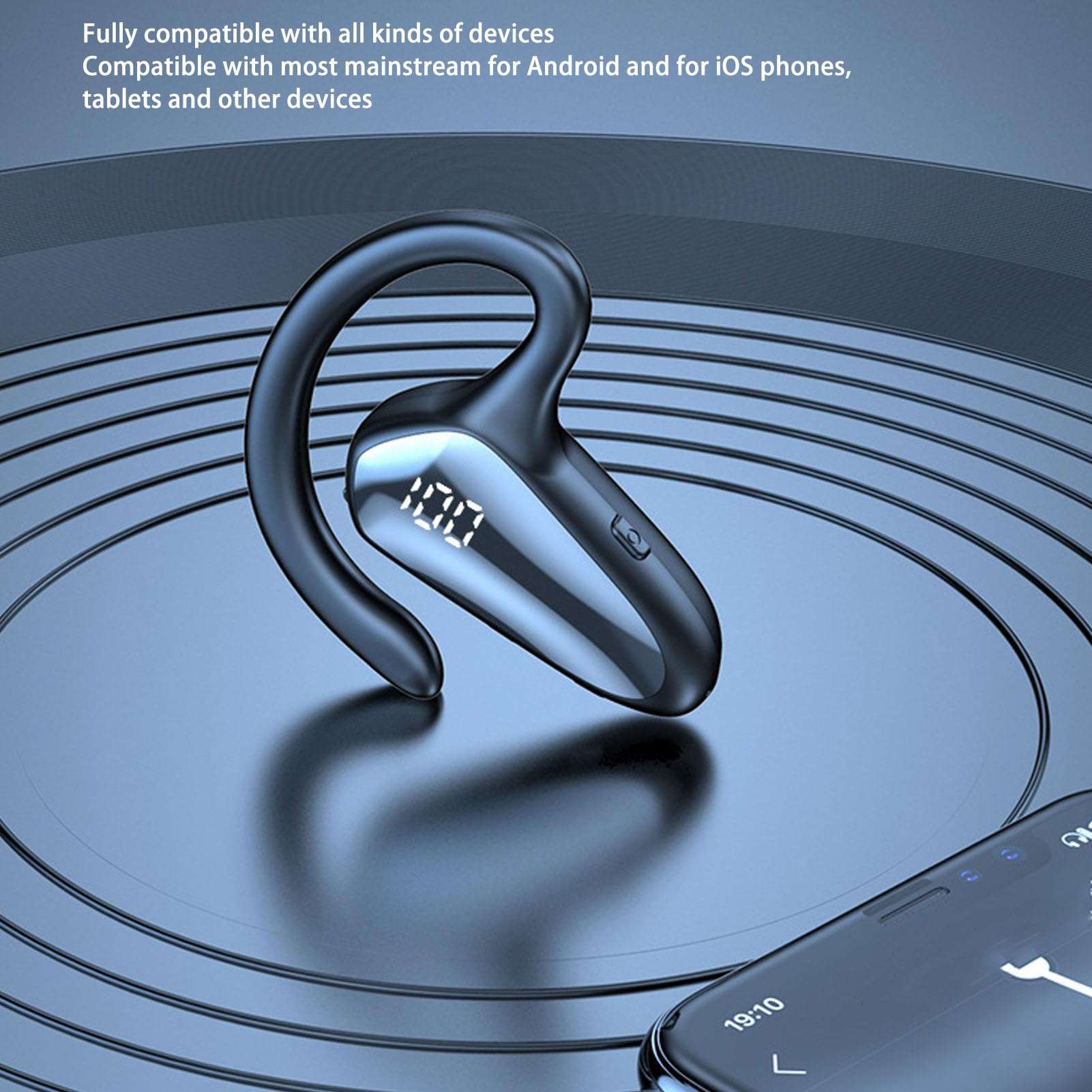 Earpiece with Diaphragm Speaker Unit, 5.1, Noise Reduction, Fast Charging, for iOS Tablet (Black) 4