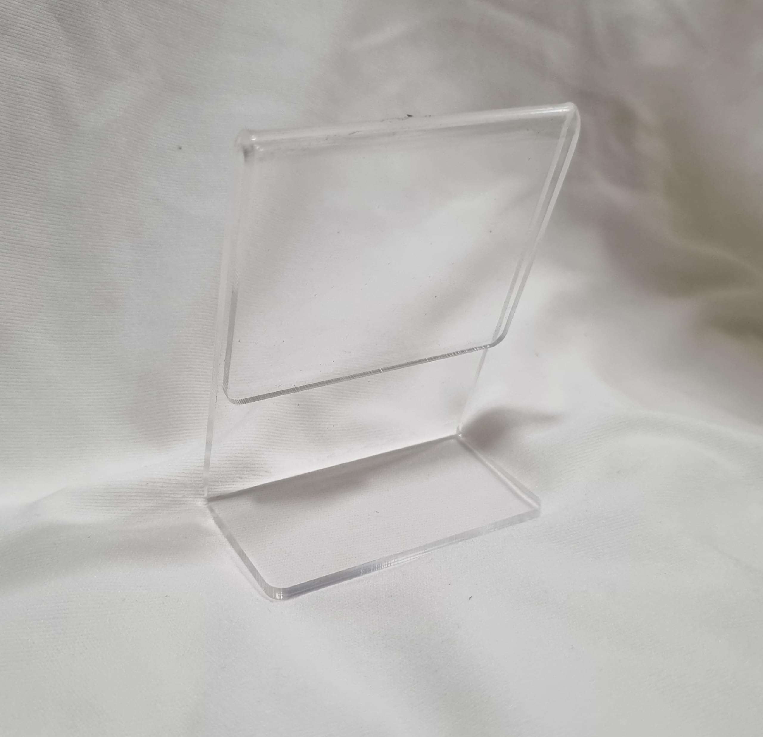 BIGIMALL 10 pcs x mini stands 6cmX7.5cm Acrylic food tag Price Name Card Tag Holder Stands super market restuarent (PAPER SIZE 6CMX7.5CM HEIGHT) 5