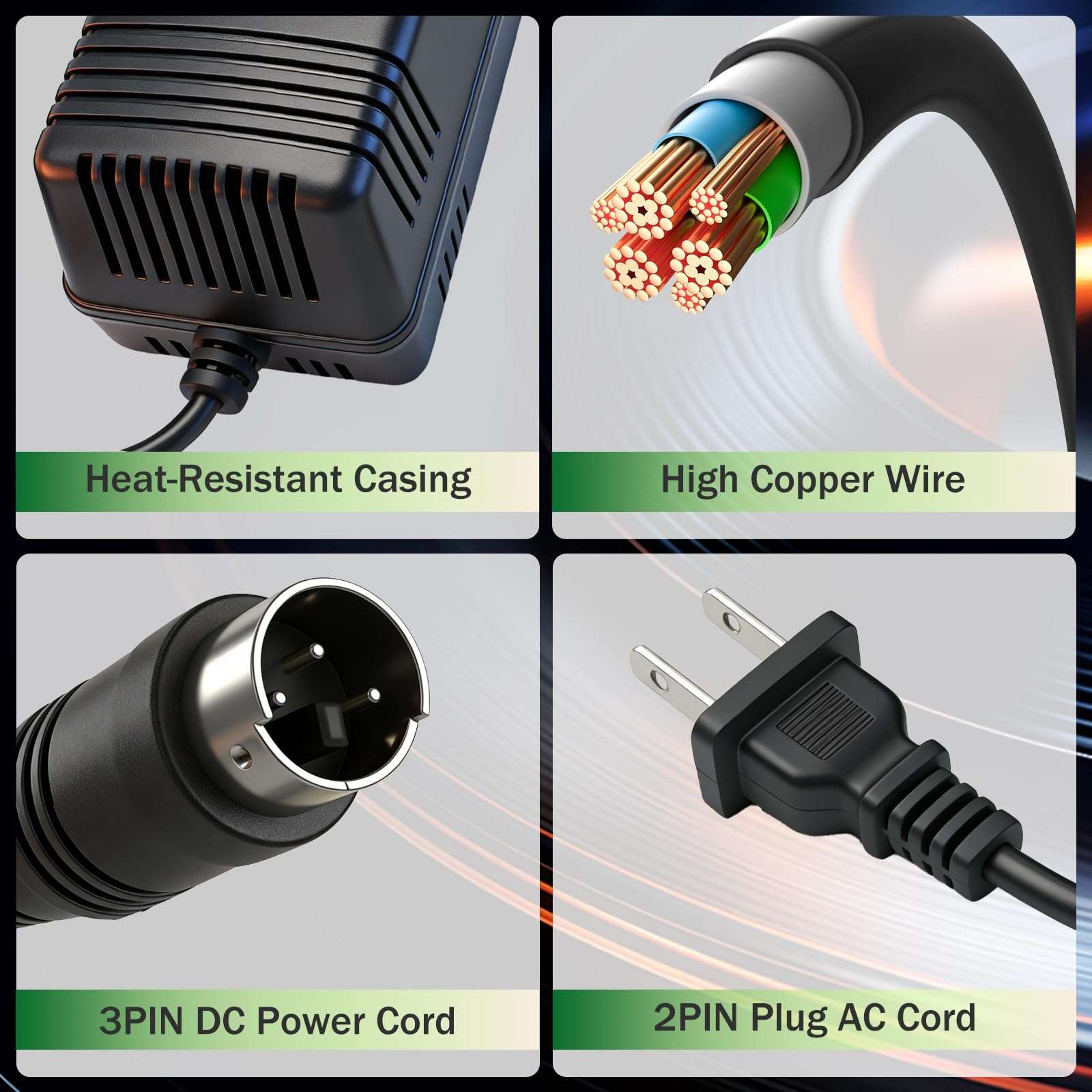 18.5V Mini 3 Pin Power Adapter for Behringer XENYX Mixers (502, 802, 1002) - Compatible with UB502, UB802, Q502USB, Q802USB，UB1002, Q1002USB - Replacement Power Supply (FX-18B-MP3) 6