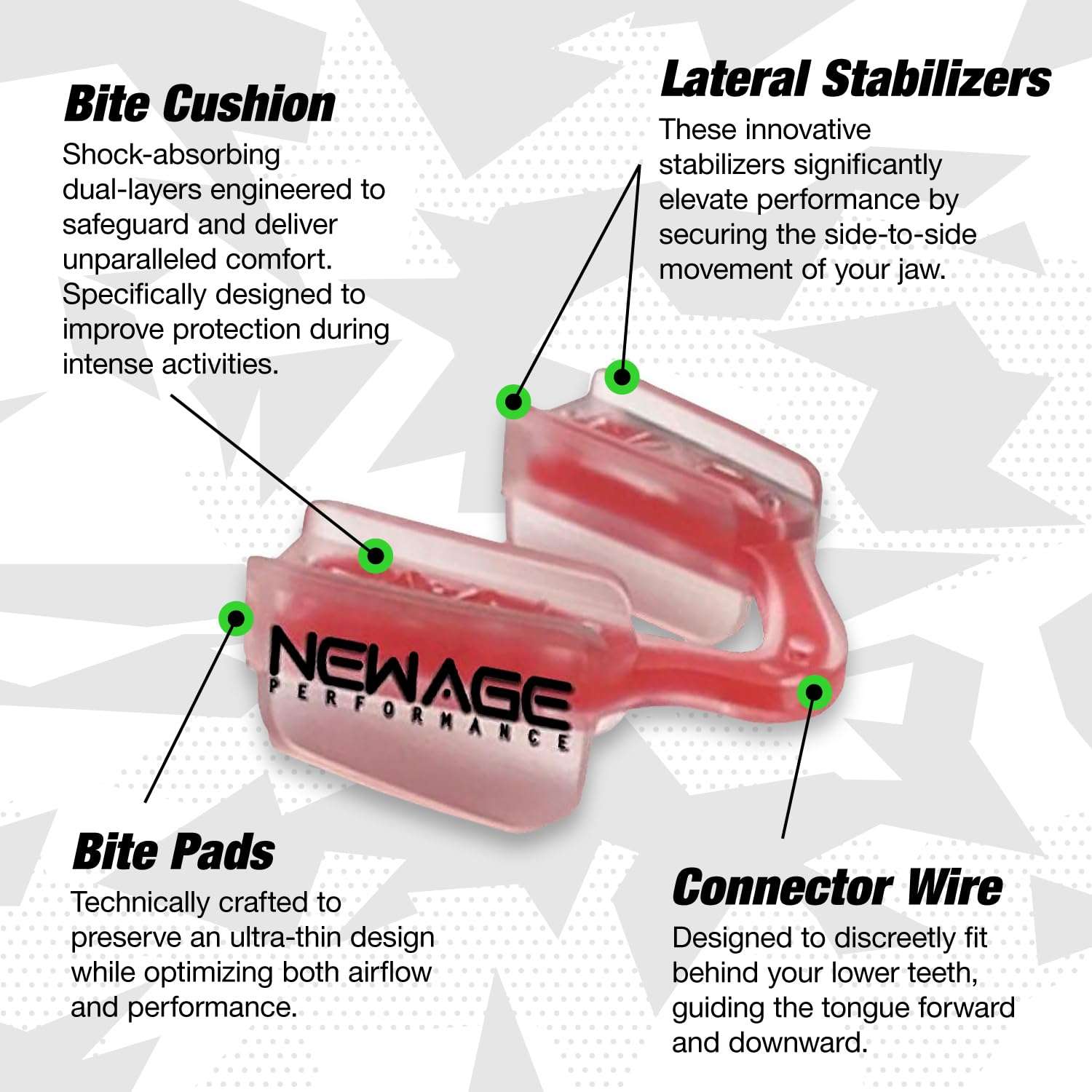 New Age Performance 6DS Low Profile Mouthpiece for High-Intensity Interval Training (HIIT) and Cross Fitness, Increase Strength & Endurance, Faster Recovery, Thin Weightlifting Mouthpiece, Color White 3