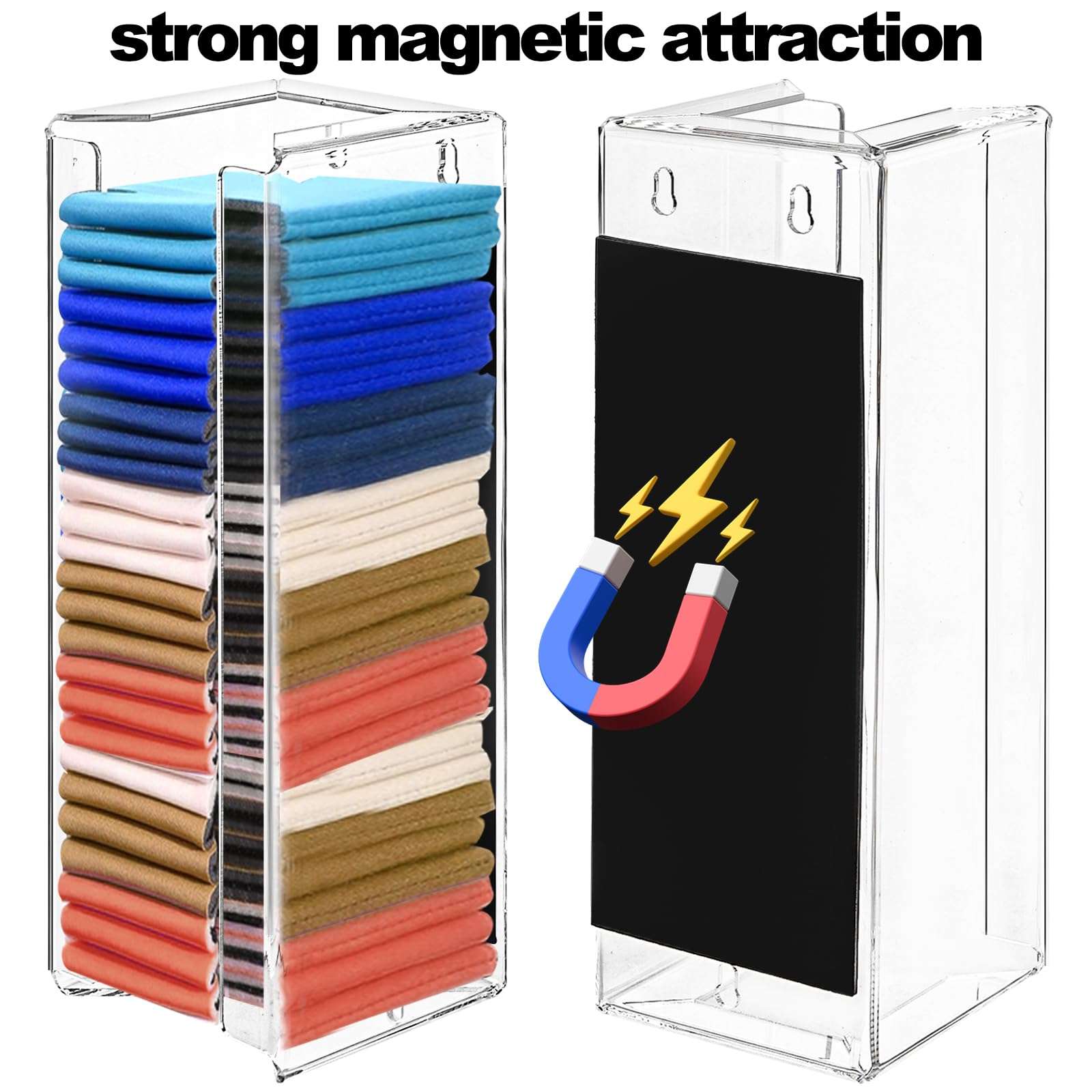 Yesland Magnetic Acrylic Can Cooler Holder, 12" Beer Can Sleeves Storage Organizer, Wall Mounted Can Cooler Dispenser, Gifts for Beer Lovers 5