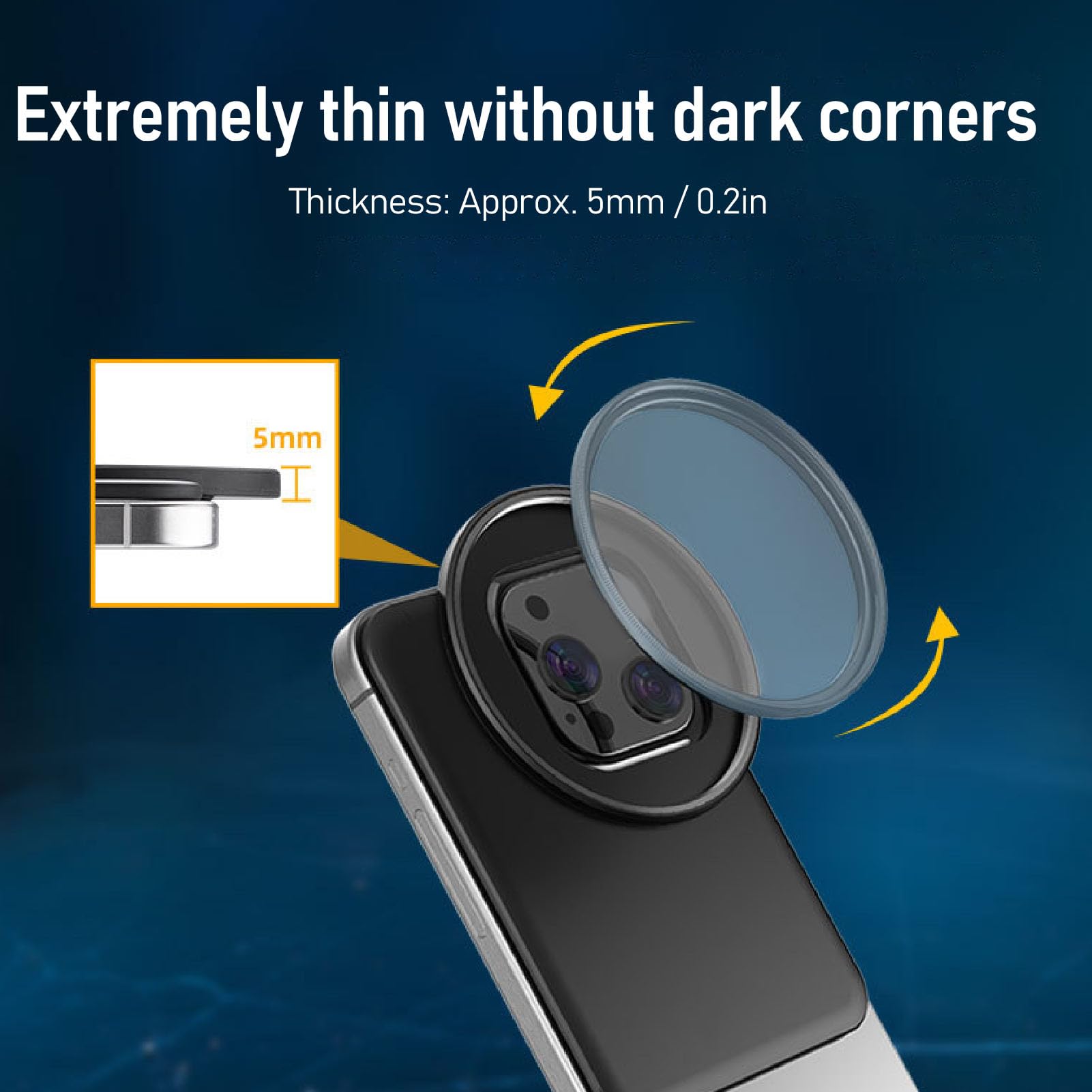 Phone Lens Filter Magnetic Holder, Universal Mount Adapter 67mm for iOS Phone Camera Accessories, Strong Magnetic Attraction, Deformation Resistant, Secure to Use (6.1in 33g/1.2Oz) 5