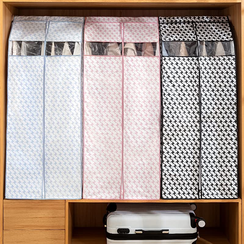 PE® Dust Bag Cover Thickened Transparent PEVA Coat dust Bag Wardrobe Hanging s s Clothing (5) 5