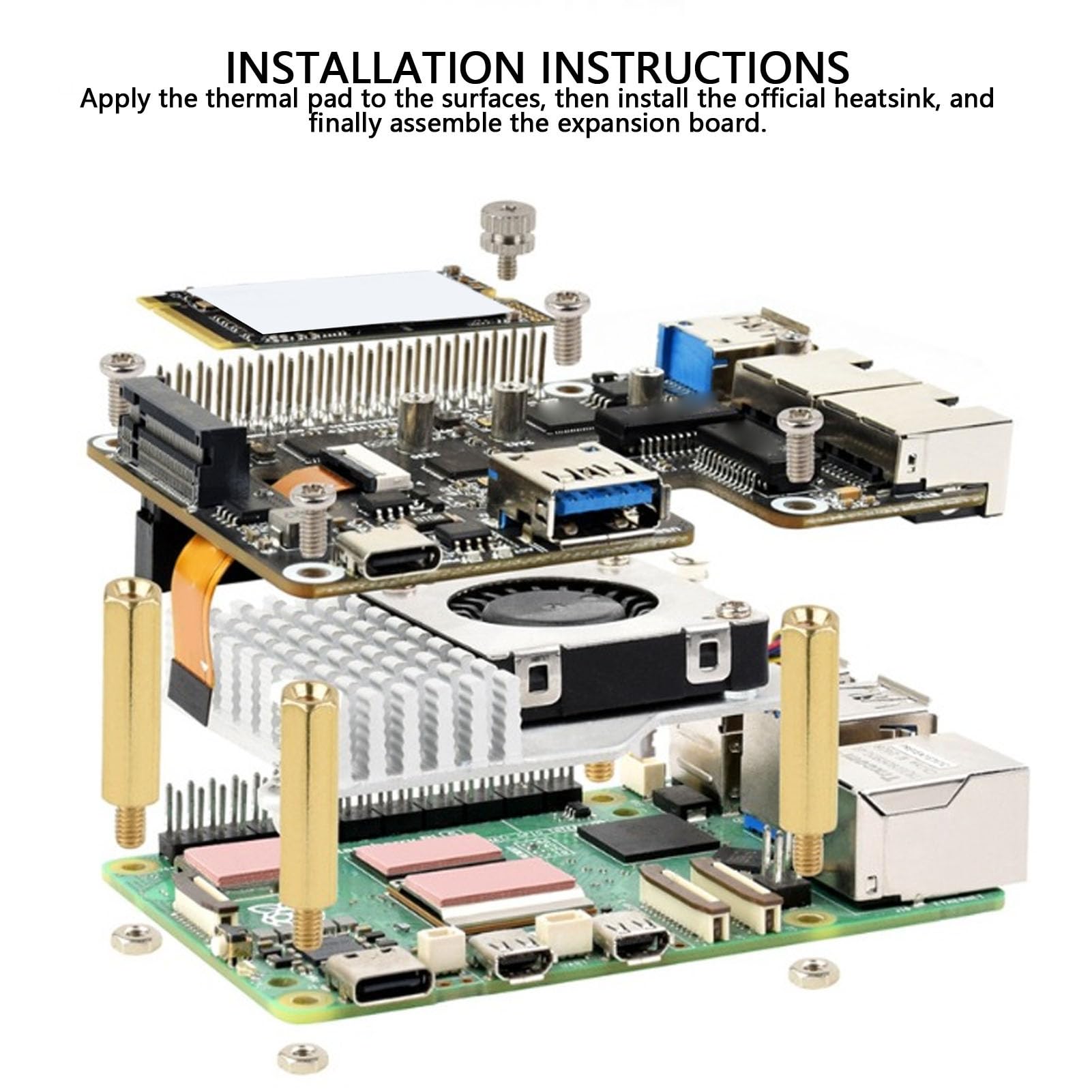 Denash PCIe to USB 3.2 Expansion Card,Gen1 2.5G ETH M.2 NVMe Adapter for NVMe Protocol,M.2 SSD Converter Expands with 2ch USB 3.2 Ports & 2ch Ethernet Ports 5