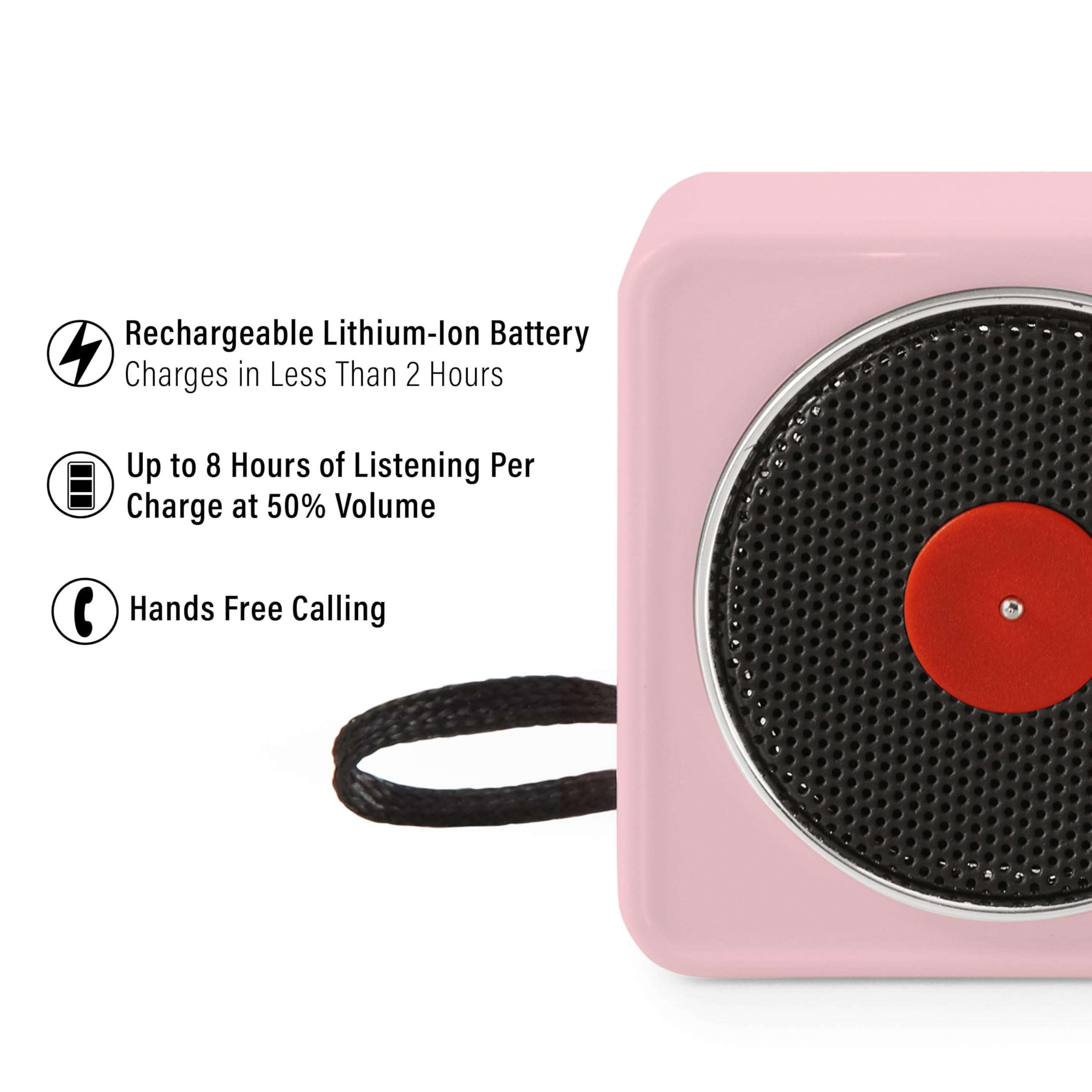Crosley CR3029A-PI Portable Mini Turntable Bluetooth Speaker, Pink 4