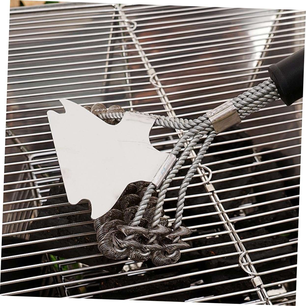 KESYOO 1pc Grill Brush Grill Steam Cleaner Brush Heavy Grill Scrubber for Outdoor Grill Cleaning Kit Accessories Tools Steel Grill Rack Cleaner Bristle Grilling Grill Cleaner 430 Spatula 4