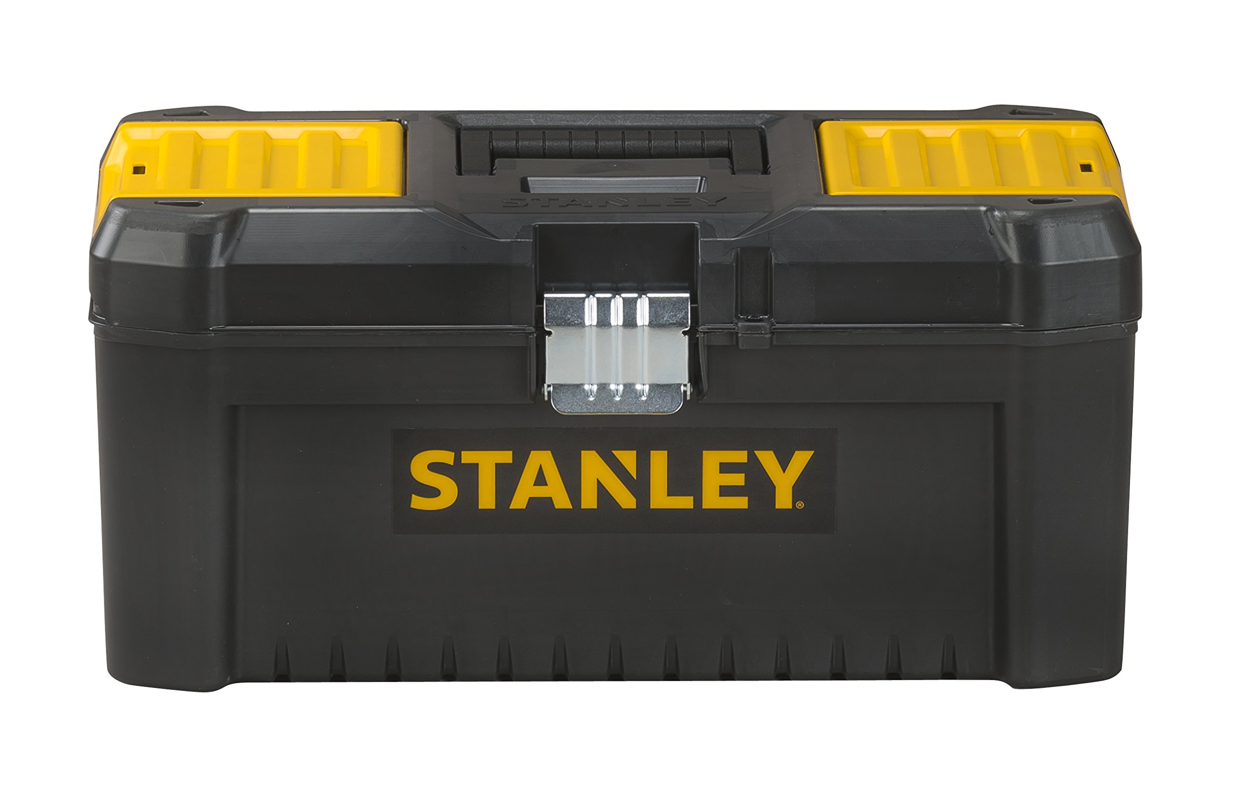 STANLEY STMT72794-8 1/4'' Square Drive Metric Socket Set (46-Pieces) & STST1-75518 16'' Essential Tool Box with Metal Latch (Black and Yellow) 5
