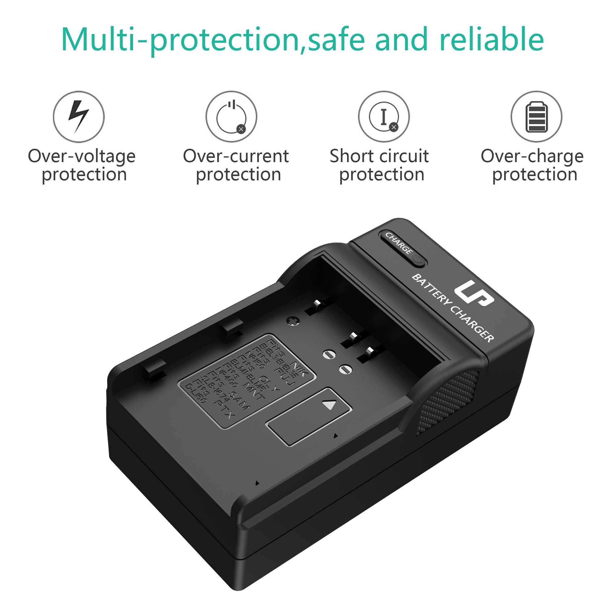 EN-EL3e LP Battery Charger for Nikon EN-EL3e, EL3, EL3a, Compatible with Nikon D50, D70, D70s, D80, D90, D100, D200, D300, D300s, D700 Digital SLR Cameras, Replacement for MH-18, MH-18a, MH-19 Charger 4