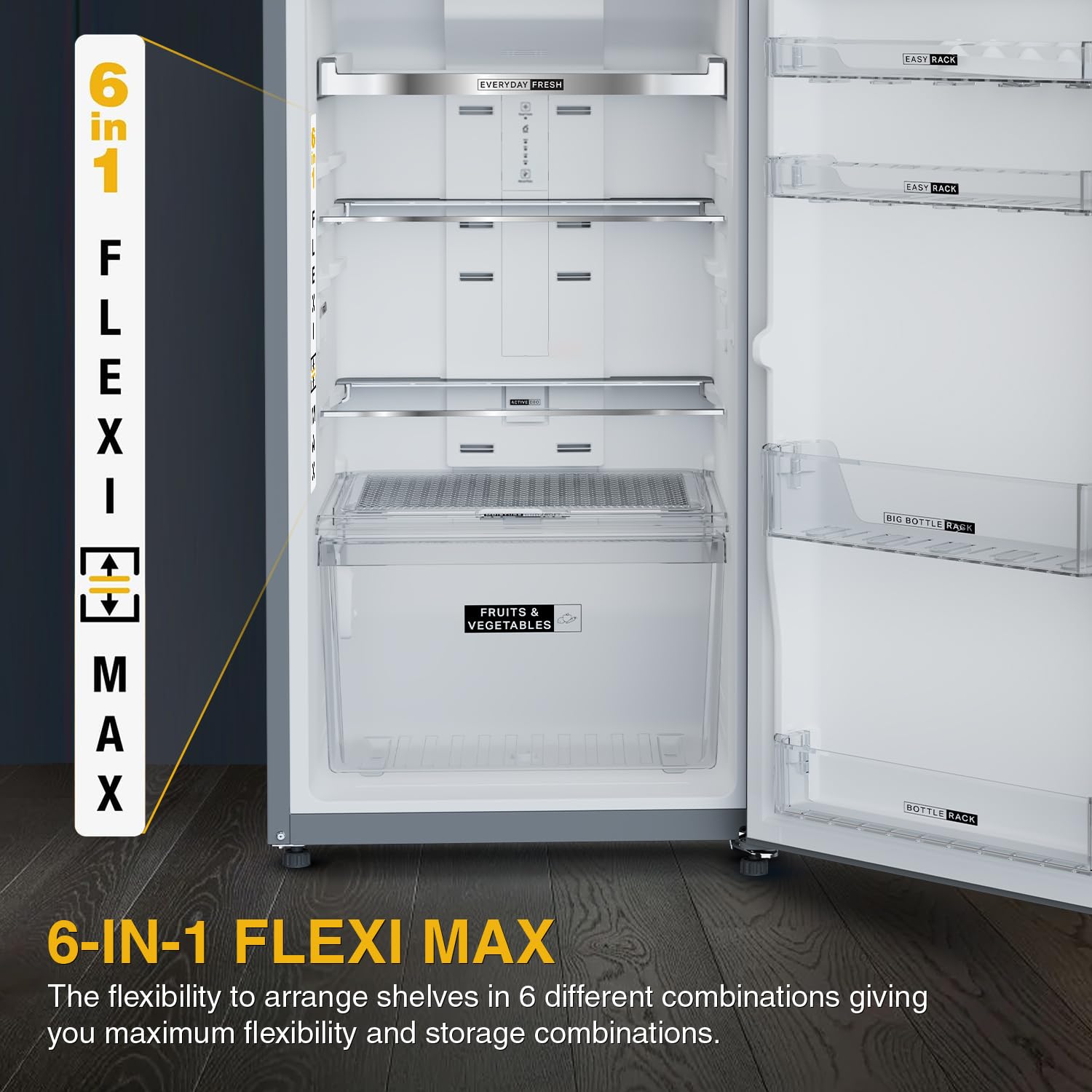 Whirlpool 235 L 2 Star Frost Free Double Door Refrigerator (NEO DF278 PRM RADIANT STEEL(2S)-TL, 2024 Fridge Model) 6
