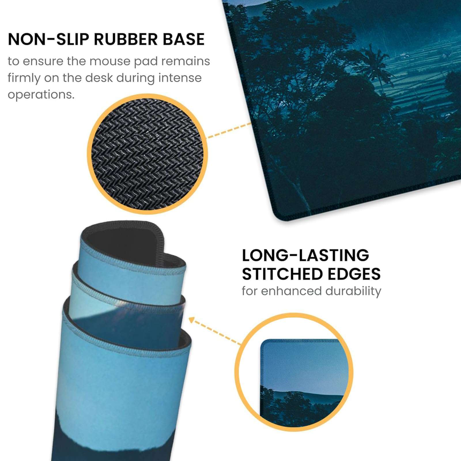 Ti Caldi Cute Bear Reading Book Gaming Mouse Pad, Extended Adorable Bears Desk Mat Computer Laptop Mousepad, Robust Stitched Edges, 31.5"×11.8" Large Office Keyboard Mouse Pads for Home Desktop Decor 5