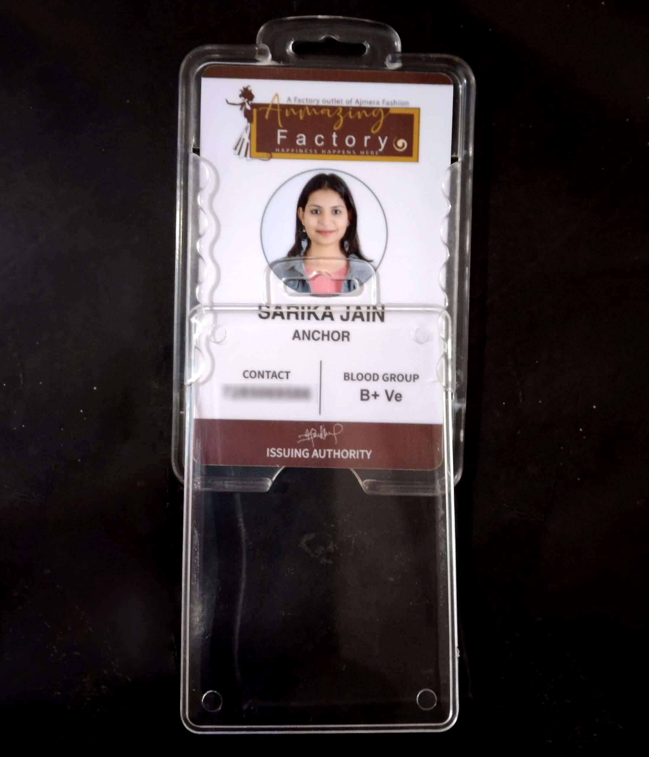 SHREE RANG GRAPHICS Acrylic Transparent Unbreakable ID Card Holder Complete Card Safty (10) 6