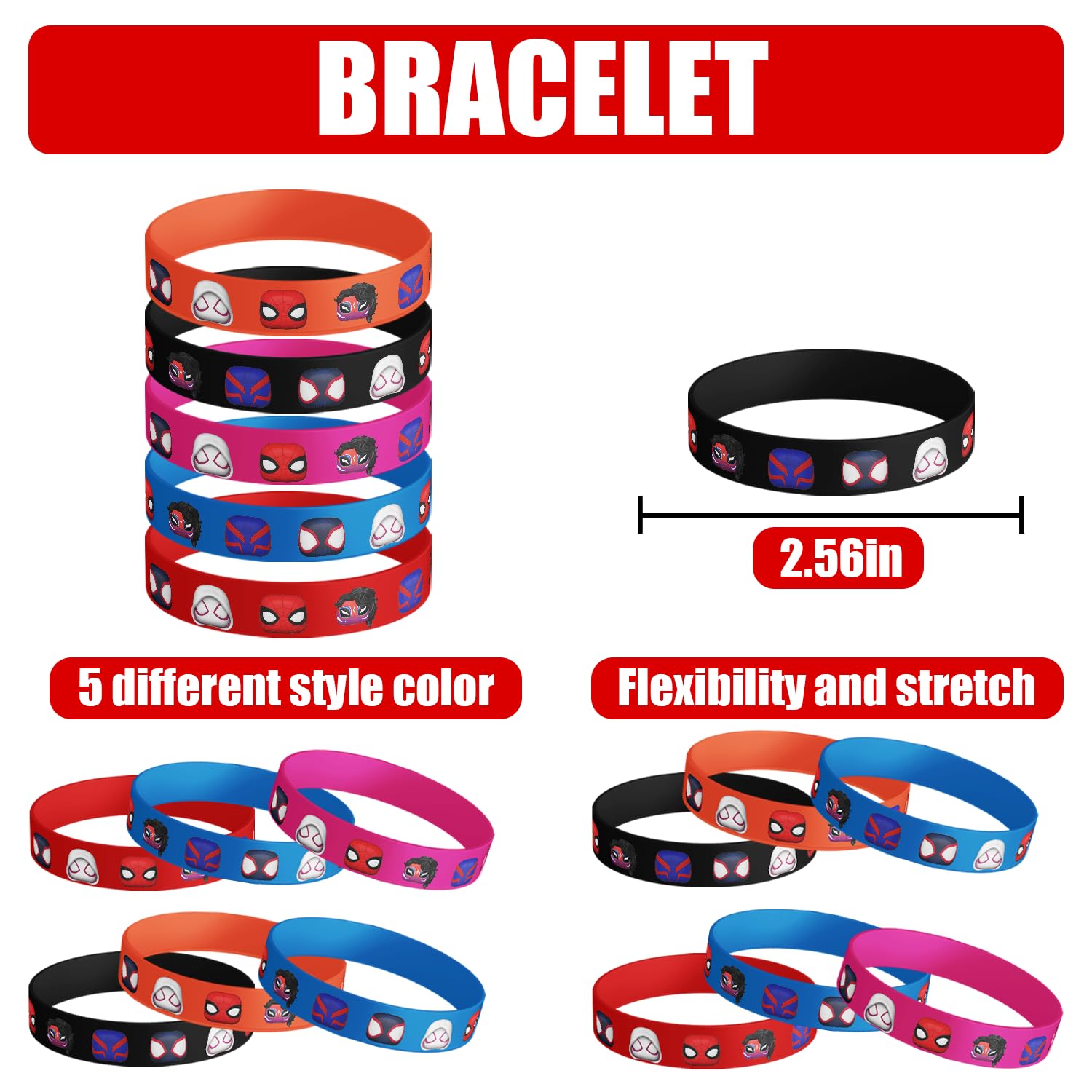 Singult 80 Pcs Movie Party Supplies, Movie Birthday Party Supplies Include 10 Keychains, 10 Movie Bracelet, 10 Badge, and 50 Stickers for Movie Birthday Party Decorations 4