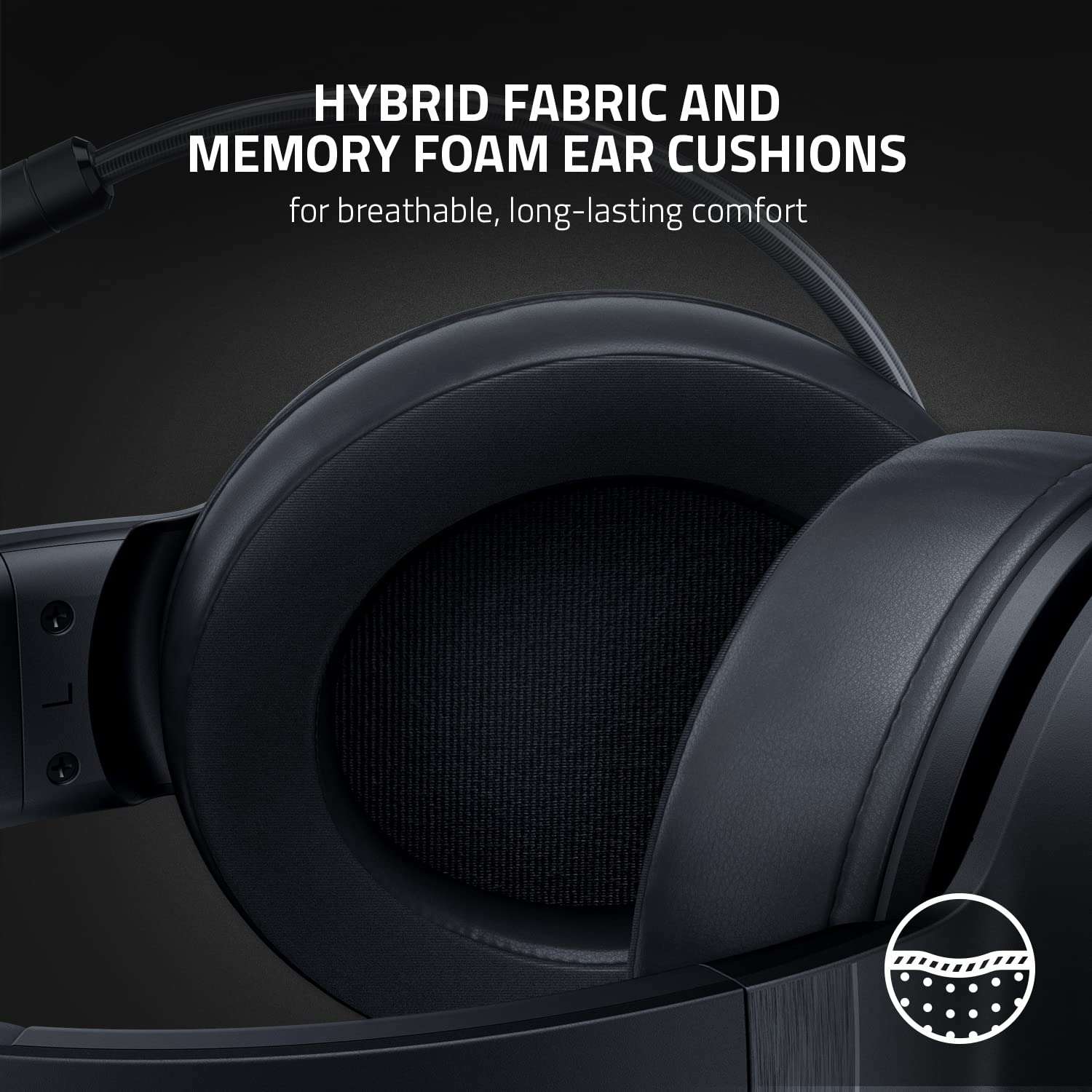 Razer Kraken V3 X Wired USB Gaming Headset: Lightweight Build - Triforce 40mm Drivers - HyperClear Cardioid Mic - 7.1 Surround Sound - Chroma RGB Lighting - Black 5
