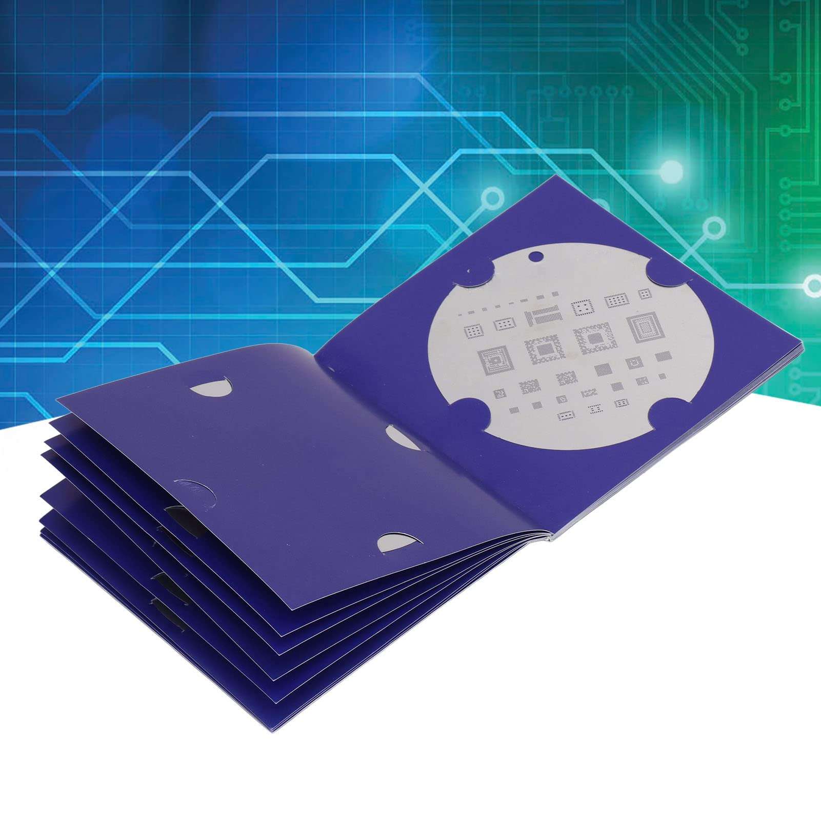 BGA Reballing Stencils, Rounded Rectangular Hole Prevent Half Cut Process Breakage BGA Reballing Steel Stencil Set for Cell Phone 3