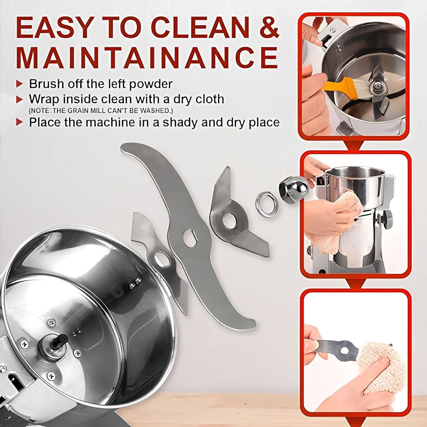 Shoppers Hub PNQ Electric Tiltable Masala Gravy Maker Machine for Restaurants Use Stainless Steel Heavy Duty Mixer Grinder for Spices Sauces Chutneys Curries Commercial Food Processing (500 GM) 5