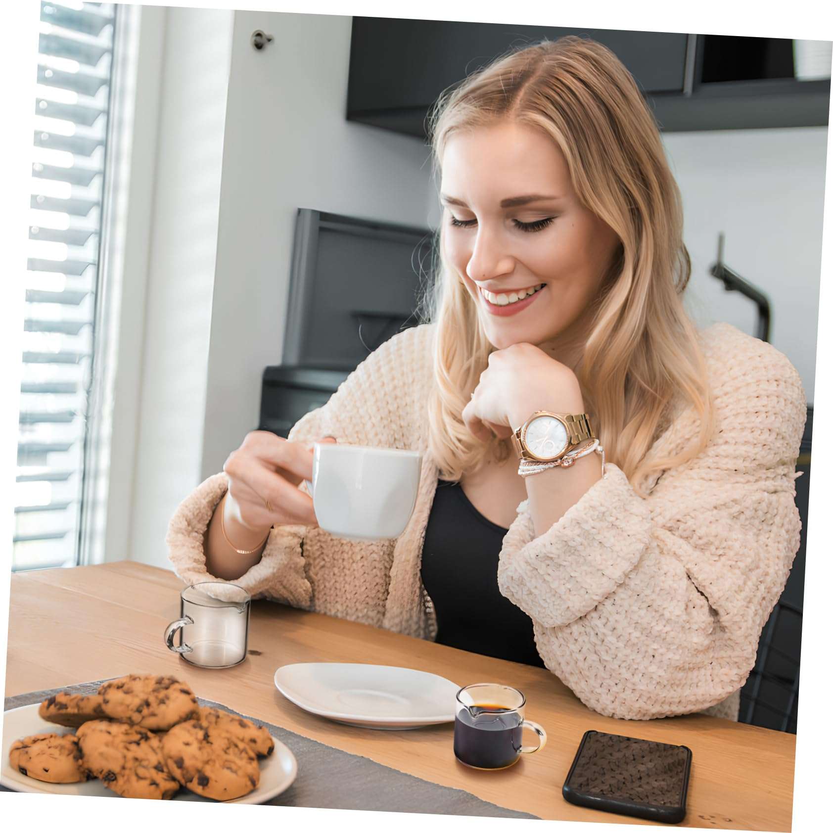 STOBAZA 3sets Coffee Cup Clear Espresso Cups Espresso Measuring Cup Cold Brew Syrup Dispenser Milk Tea Coffee Syrup Bottle Espresso Pour Cup Milk Frothing Pitcher Oil Dispenser Spout 2pcs*3 6