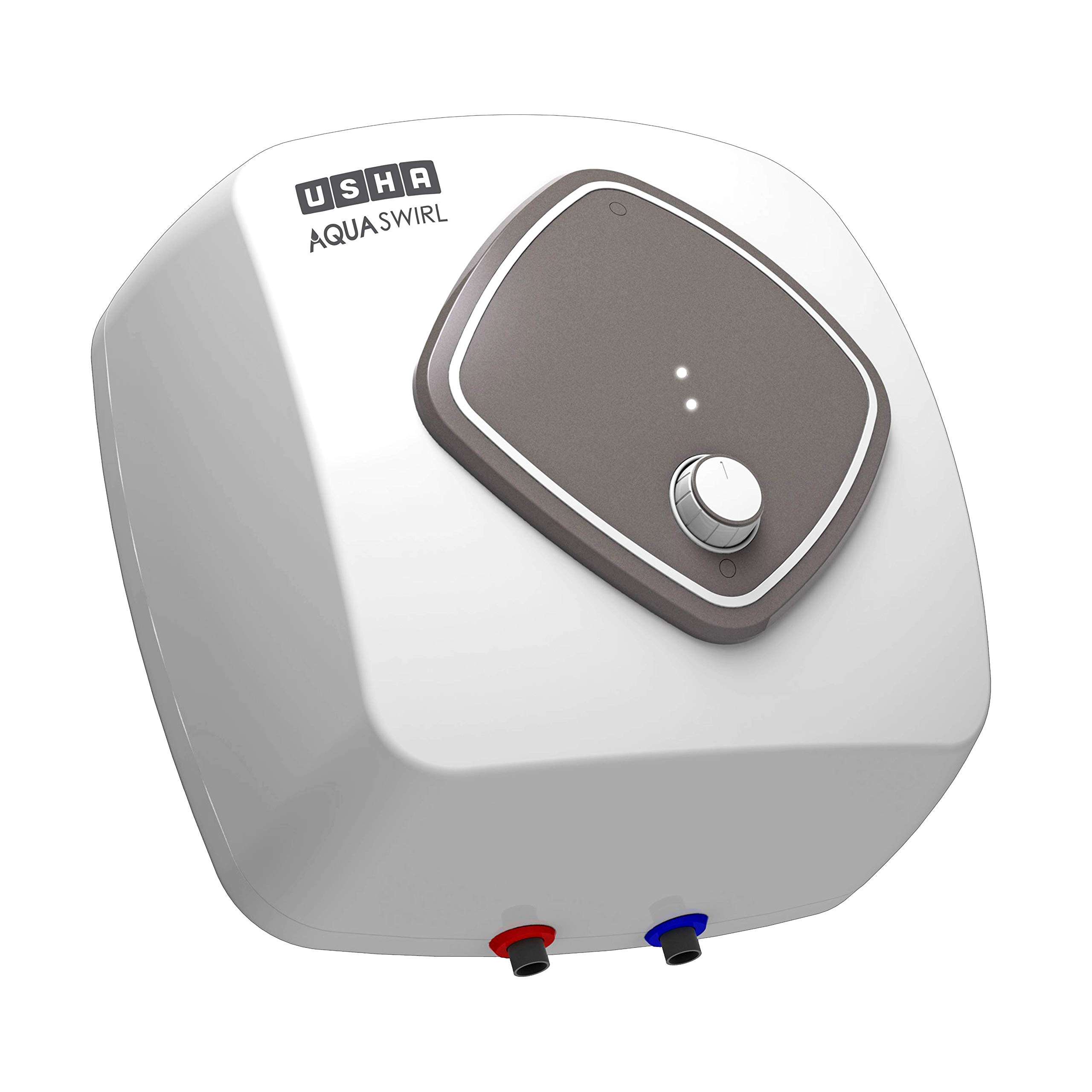 Usha Aqua Swirl 25 Litre 5 Star Storage Water Heater with Copper Heating Element (White Grey) 3